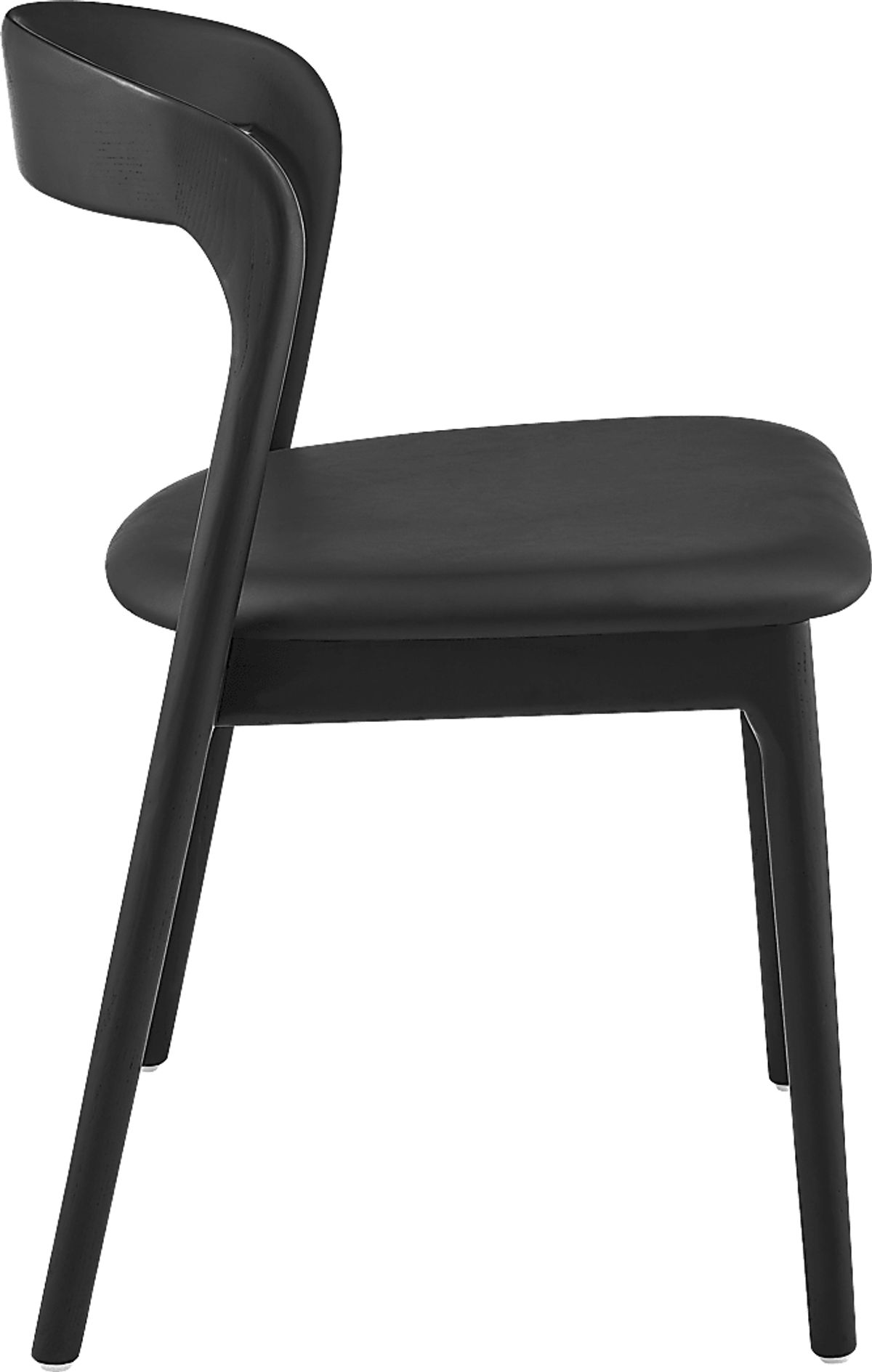 Shumway I Black Faux Leather Fabric Dining Chair Rooms to Go