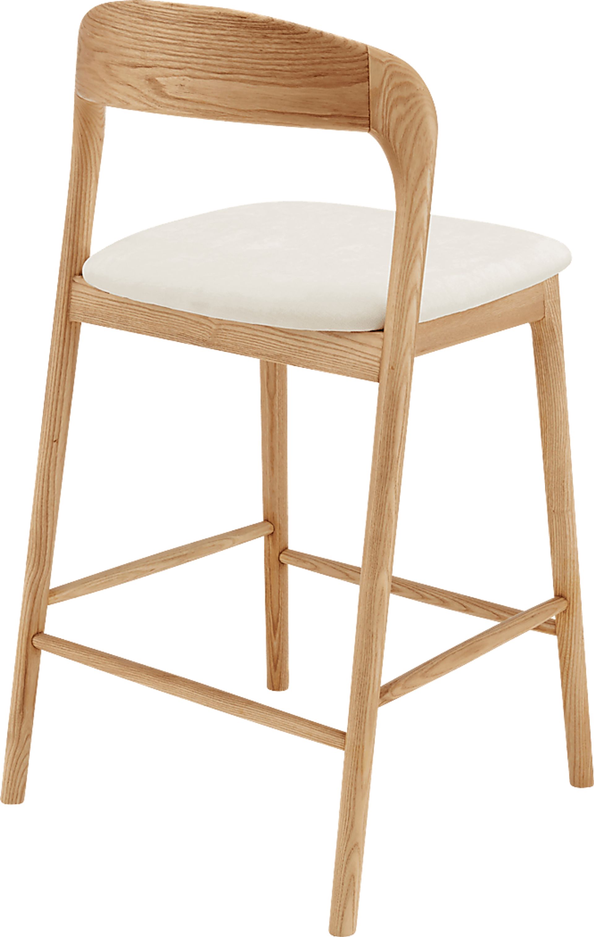Shumway II White and Natural Counter Height Stool - Image 4