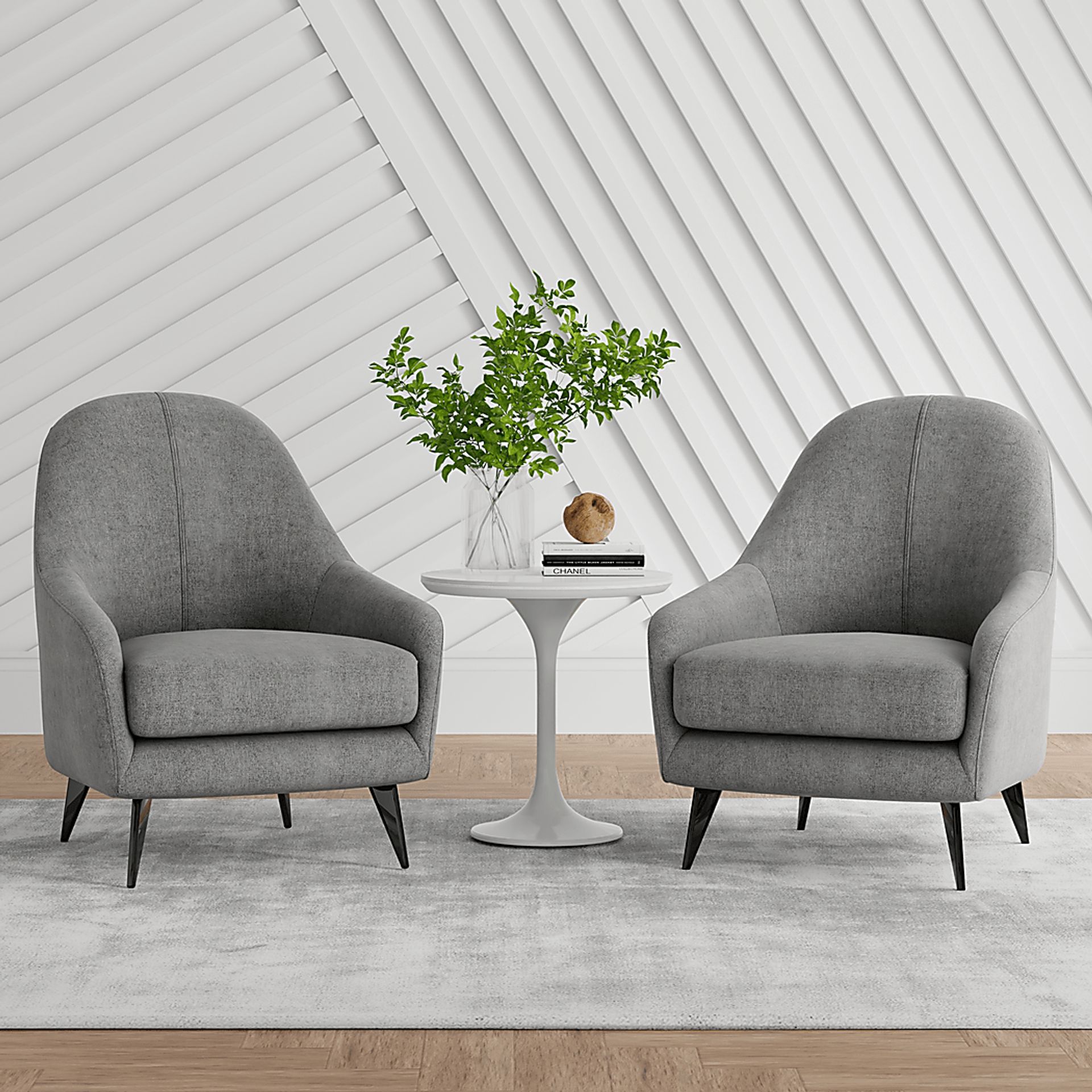 Shutesbury Dark Gray Accent Chair - Image 2