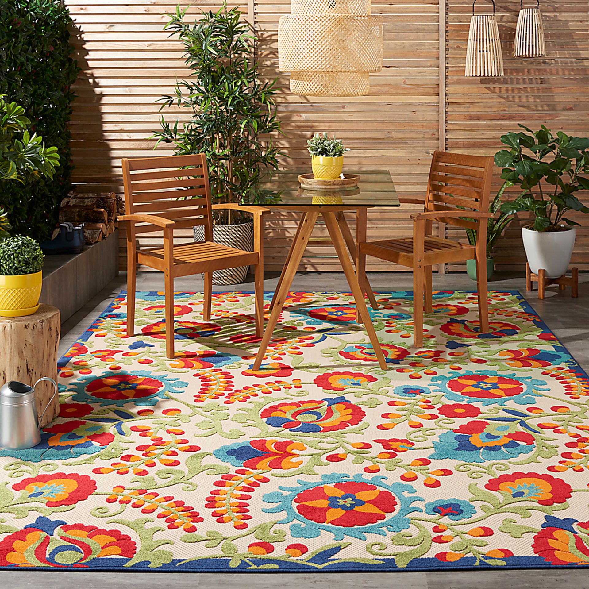 Shyann Multi 5' x 8' Indoor/Outdoor Rug - Image 9