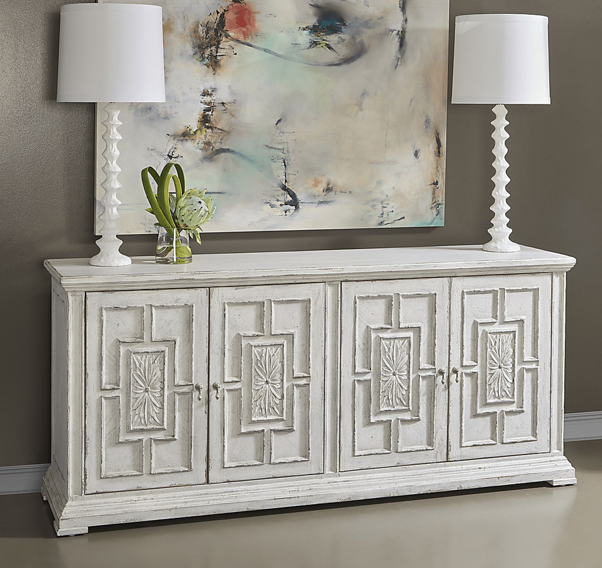Siblley White Credenza - Image 2