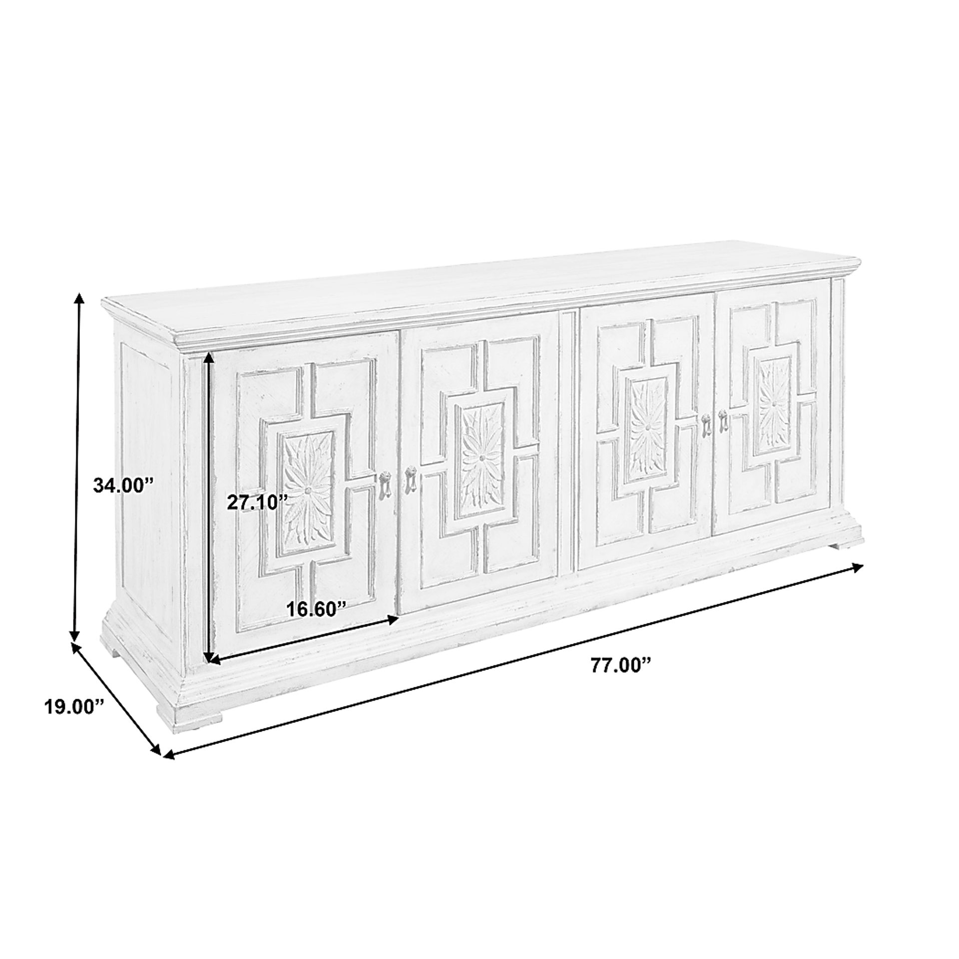 Siblley White Credenza - Image 7