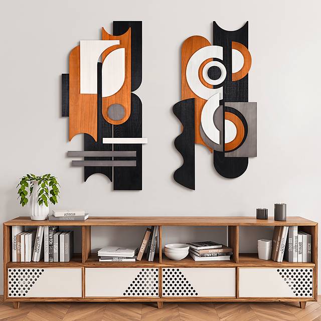 Sichler Orange Wall Decor, Set of 2 - Thumbnail - Image 2