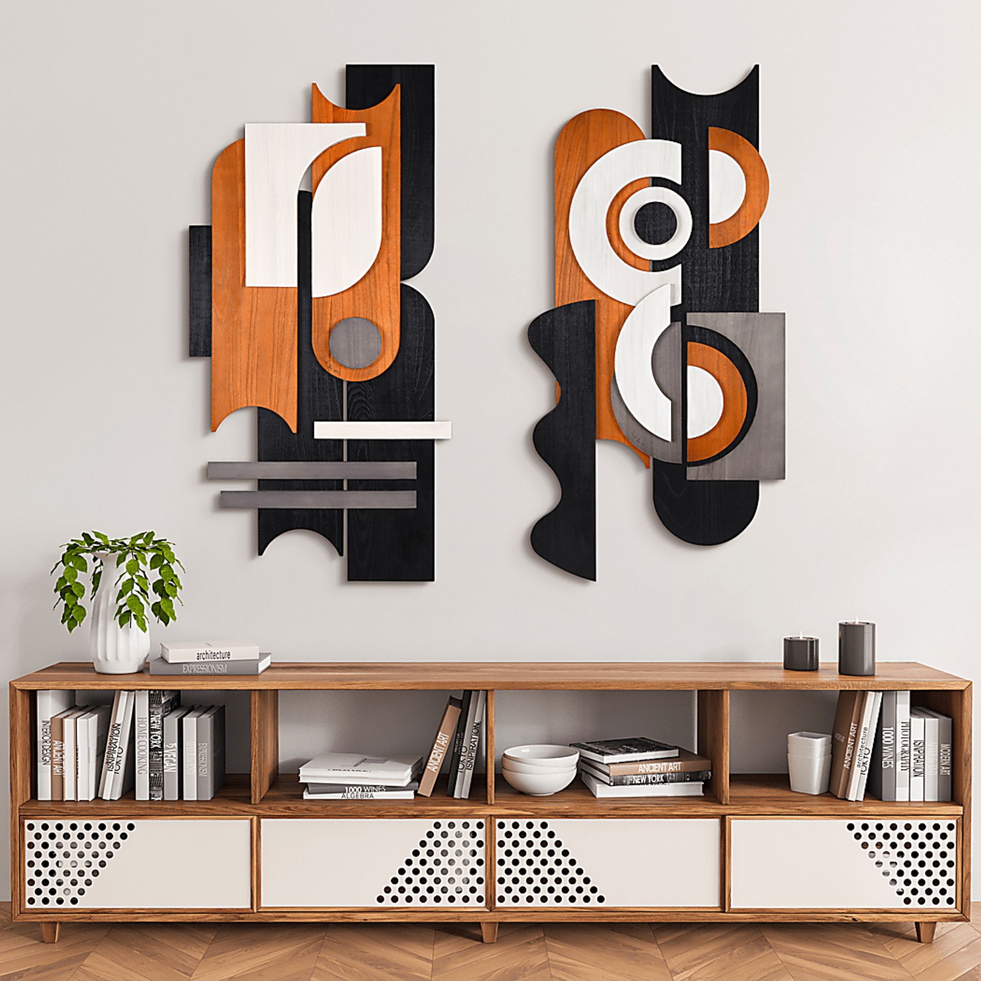 Sichler Orange Wall Decor, Set of 2 - Image 2