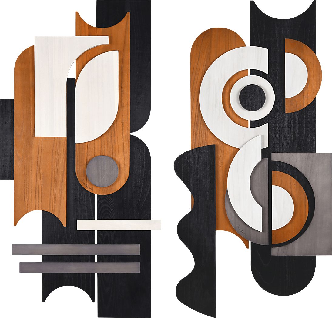 Sichler Orange Wall Decor, Set of 2