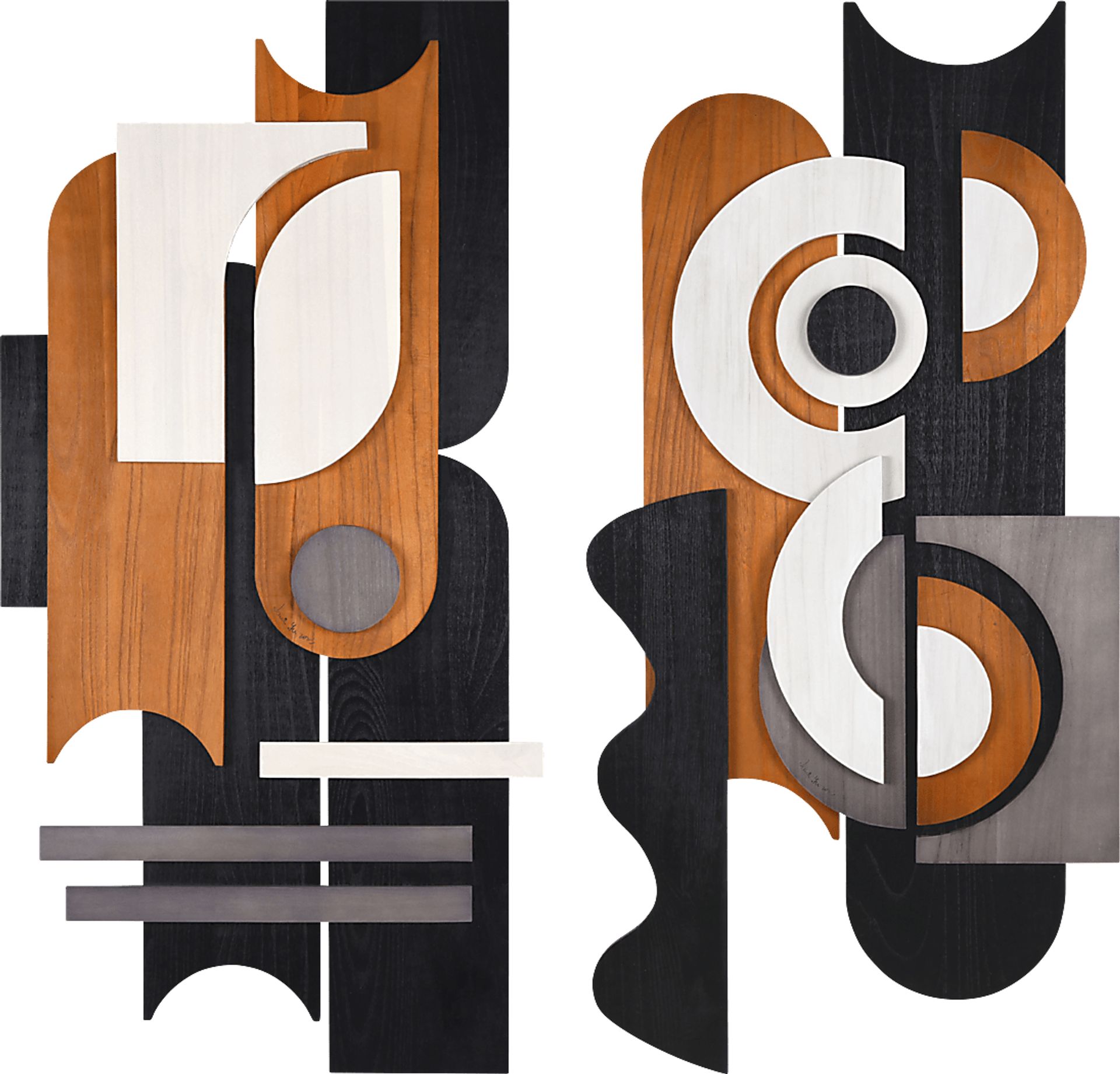 Sichler Orange Wall Decor, Set of 2 - Image 1