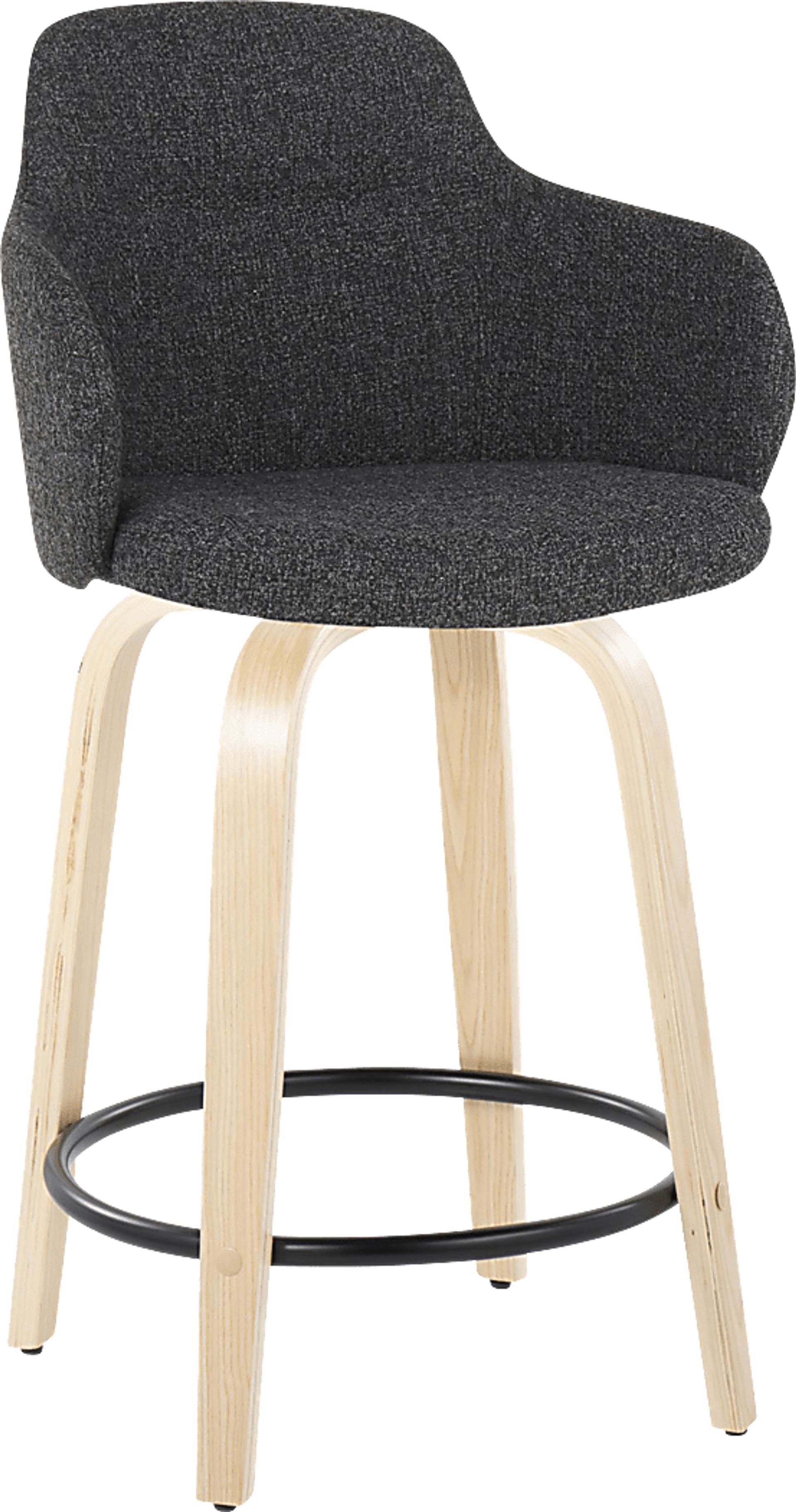 Siebarth I Dark Gray Counter Height Stool, Set of 2 - Image 2