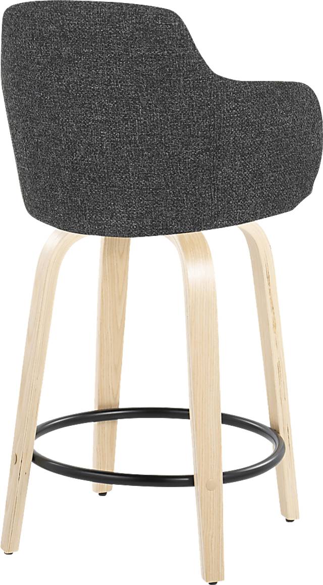 Siebarth I Dark Gray Counter Height Stool, Set of 2 - Thumbnail - Image 4