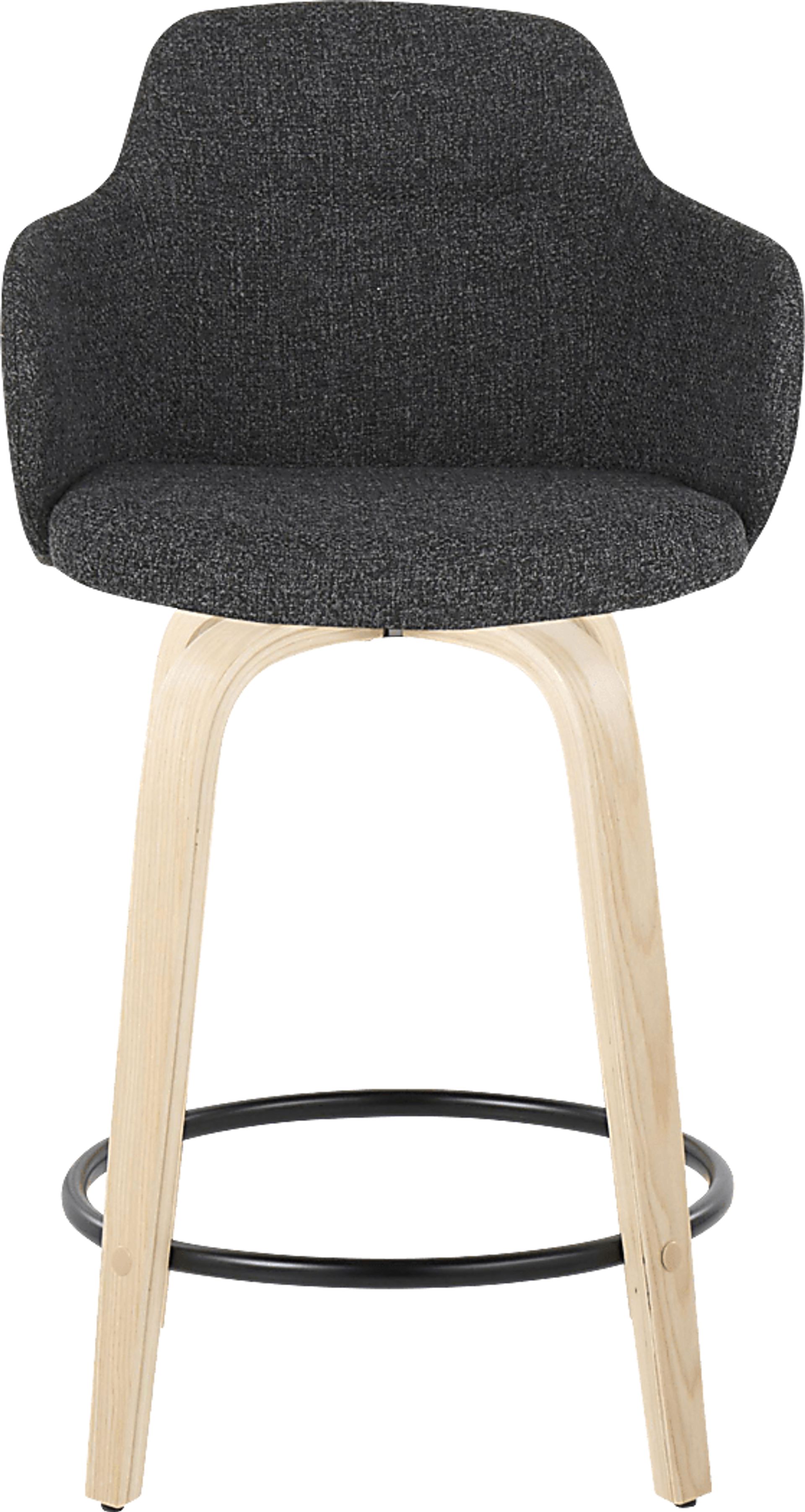 Siebarth I Dark Gray Counter Height Stool, Set of 2 - Image 6