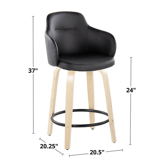 Siebarth I Dark Gray Counter Height Stool, Set of 2 - Thumbnail - Image 8