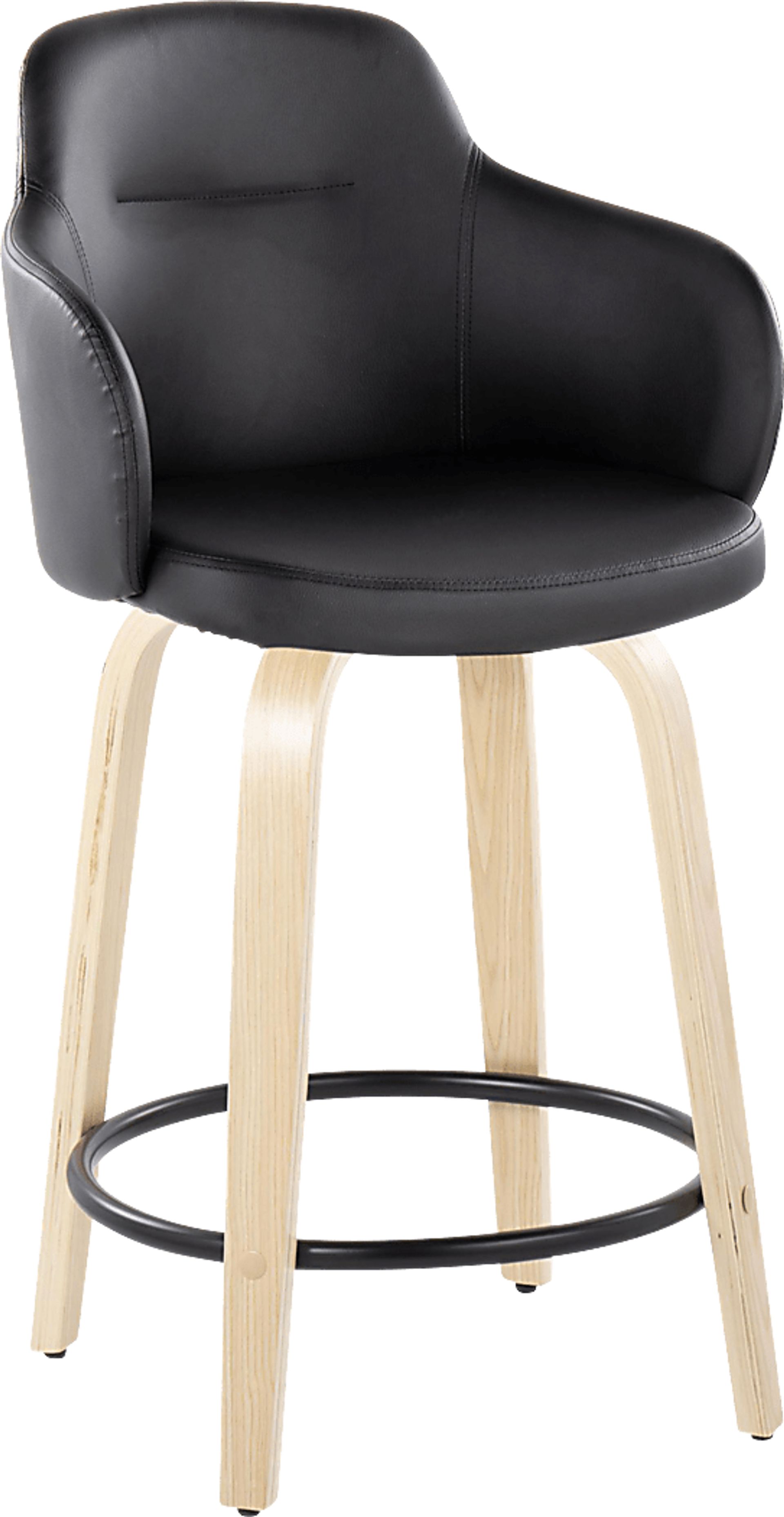 Siebarth II Black Counter Height Stool, Set of 2 - Image 2