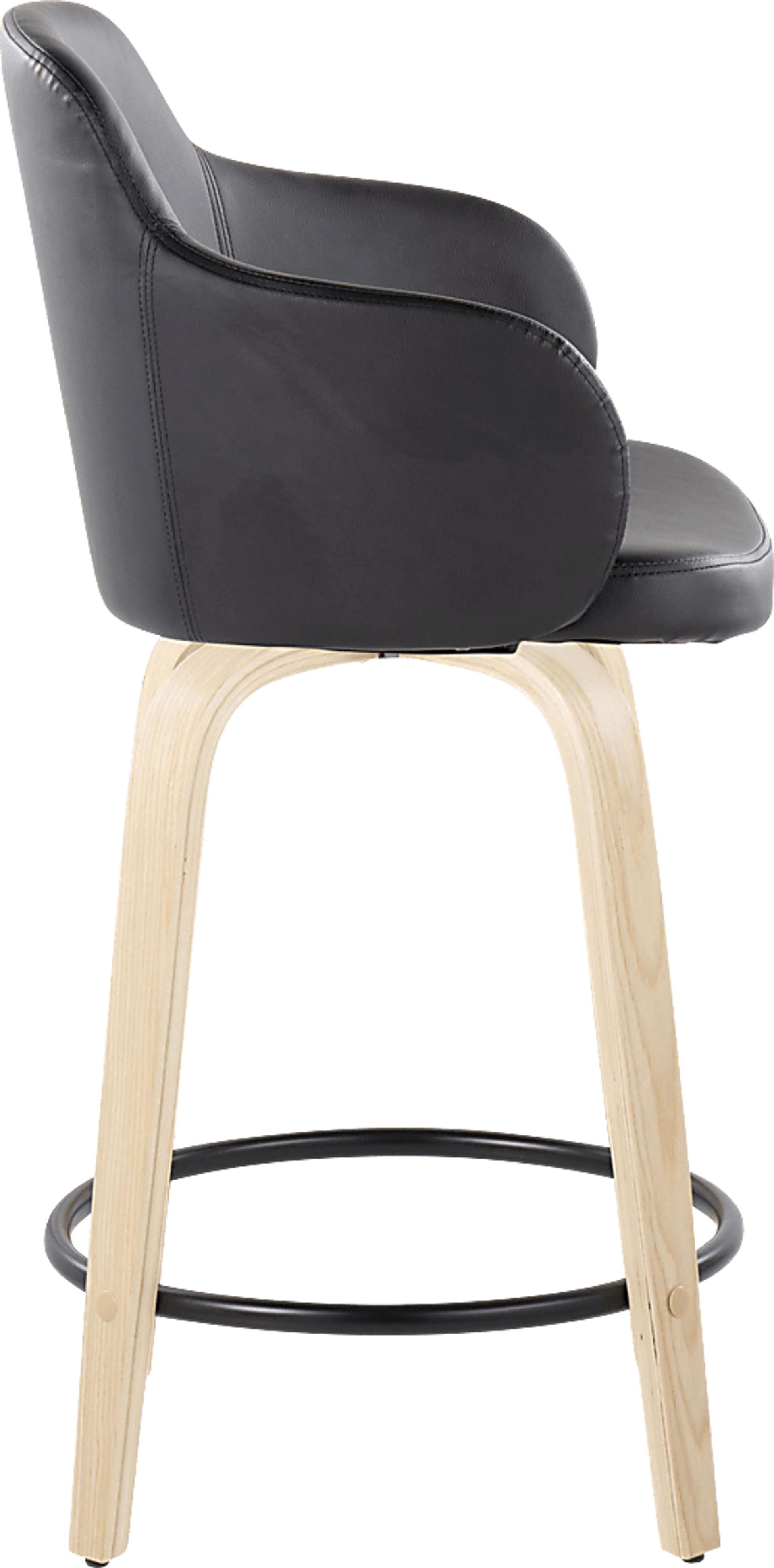 Siebarth II Black Counter Height Stool, Set of 2 - Image 3
