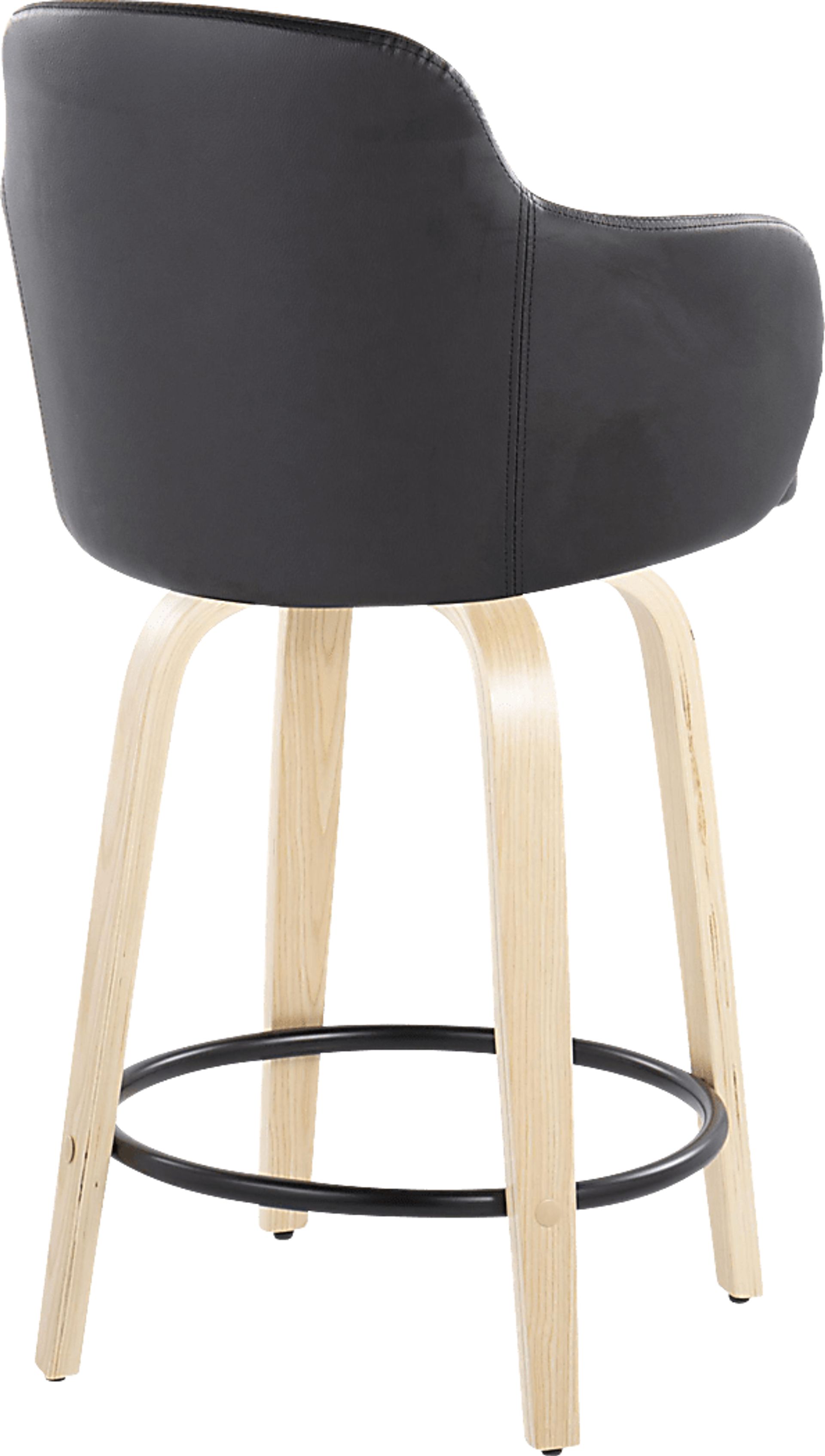 Siebarth II Black Counter Height Stool, Set of 2 - Image 4