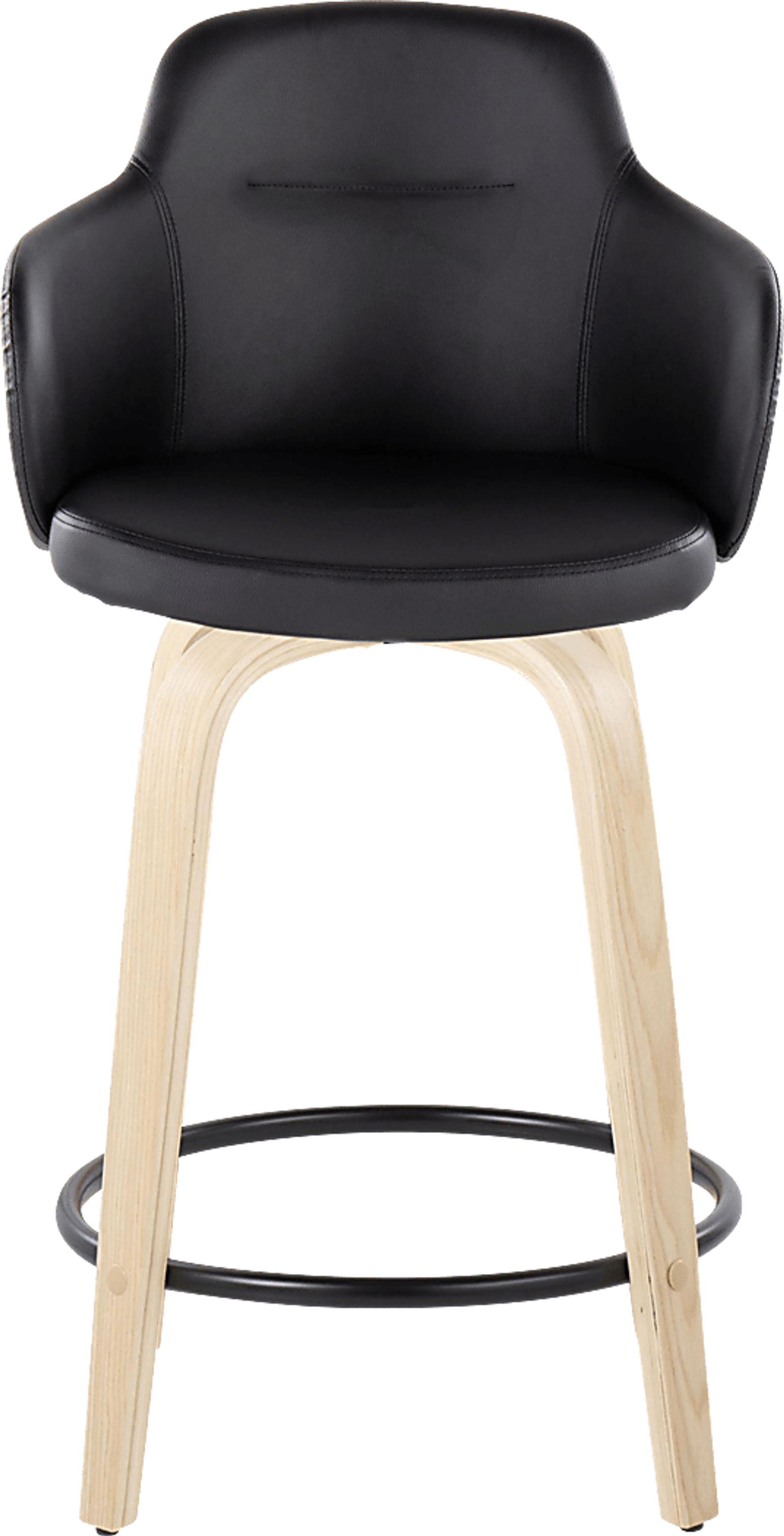 Siebarth II Black Counter Height Stool, Set of 2 - Image 6