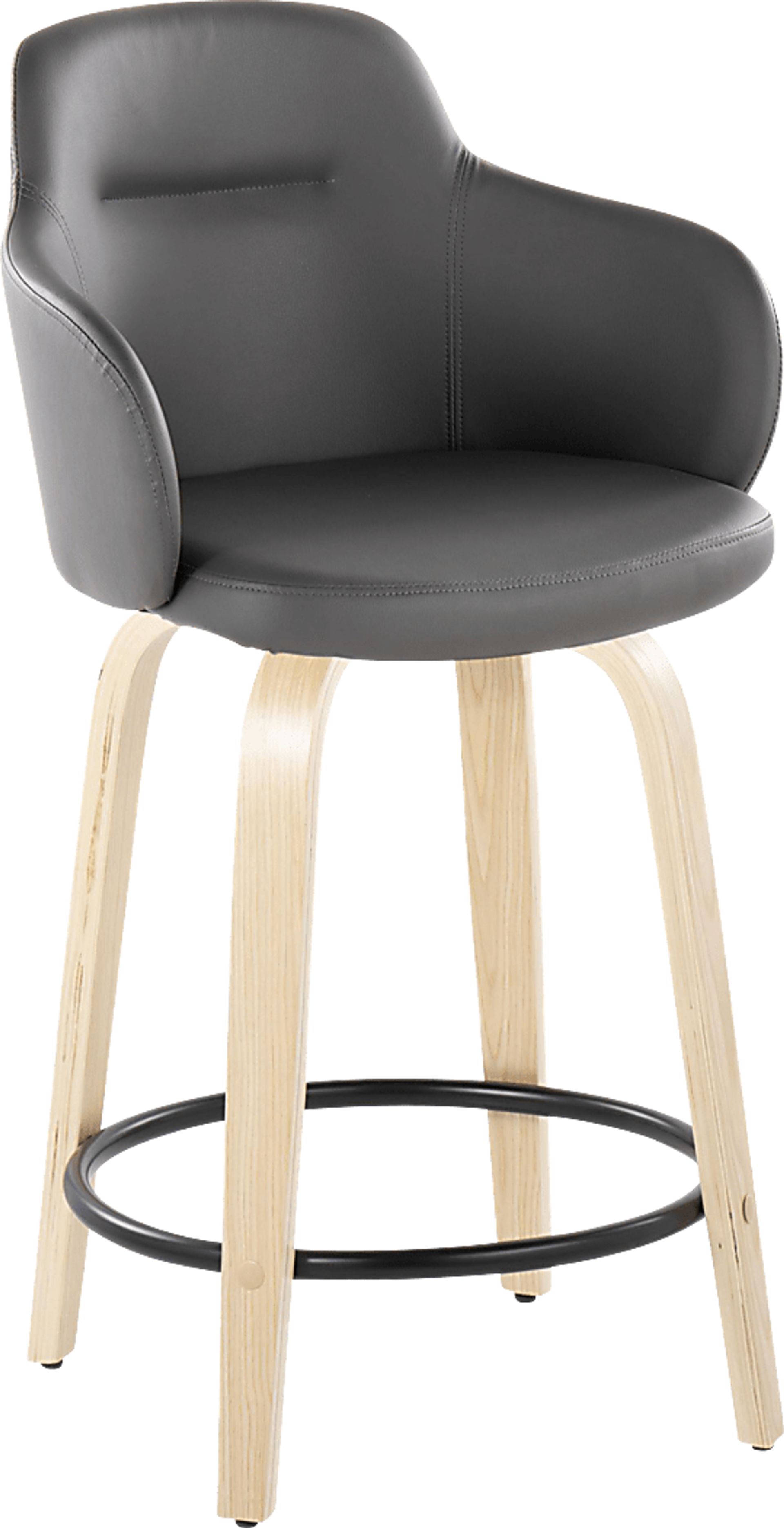 Siebarth II Gray Counter Height Stool, Set of 2 - Image 2