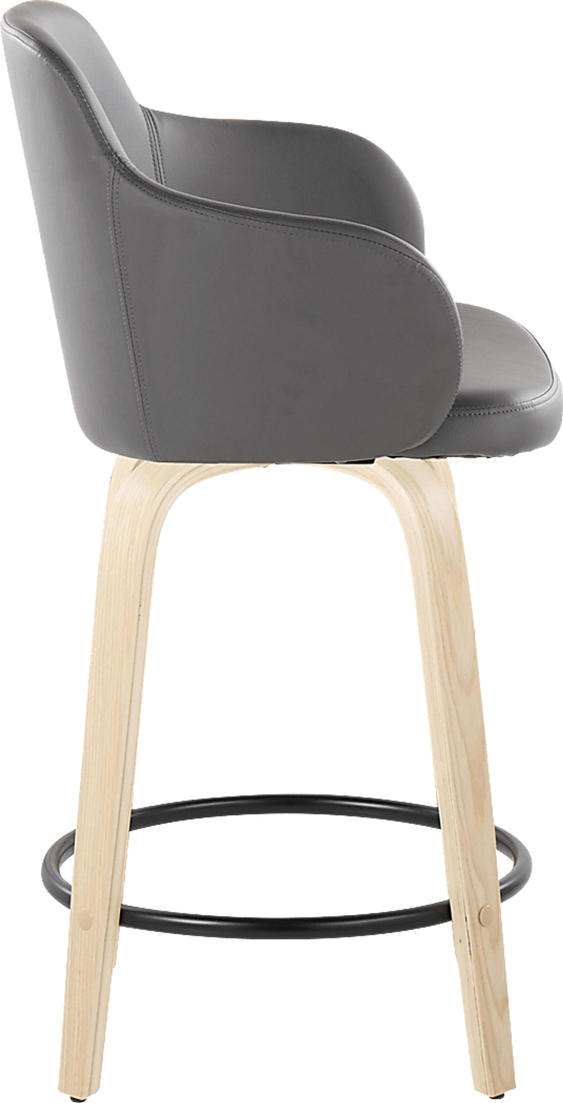 Siebarth II Gray Counter Height Stool, Set of 2 - Image 3