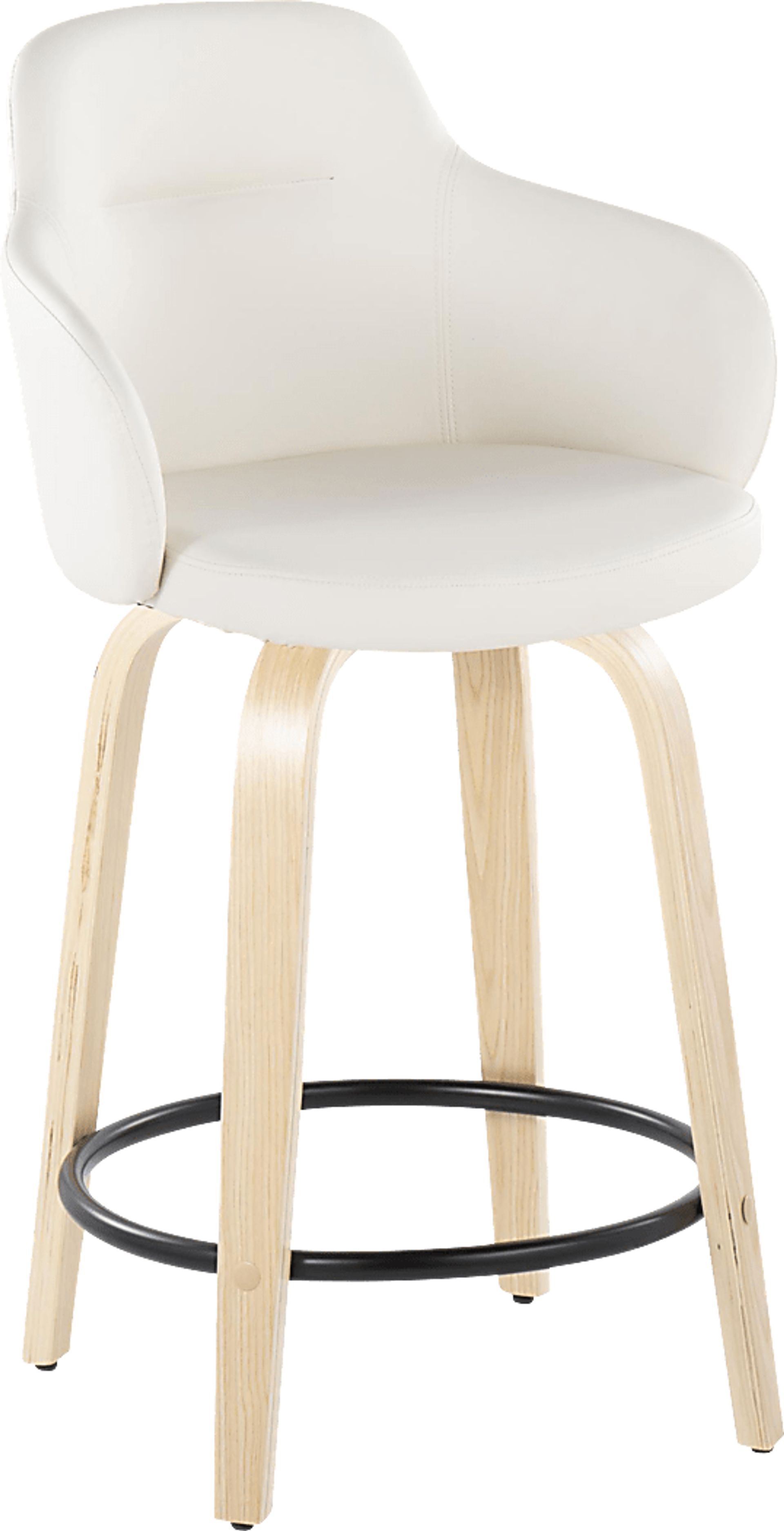 Siebarth II White Counter Height Stool, Set of 2 - Image 2