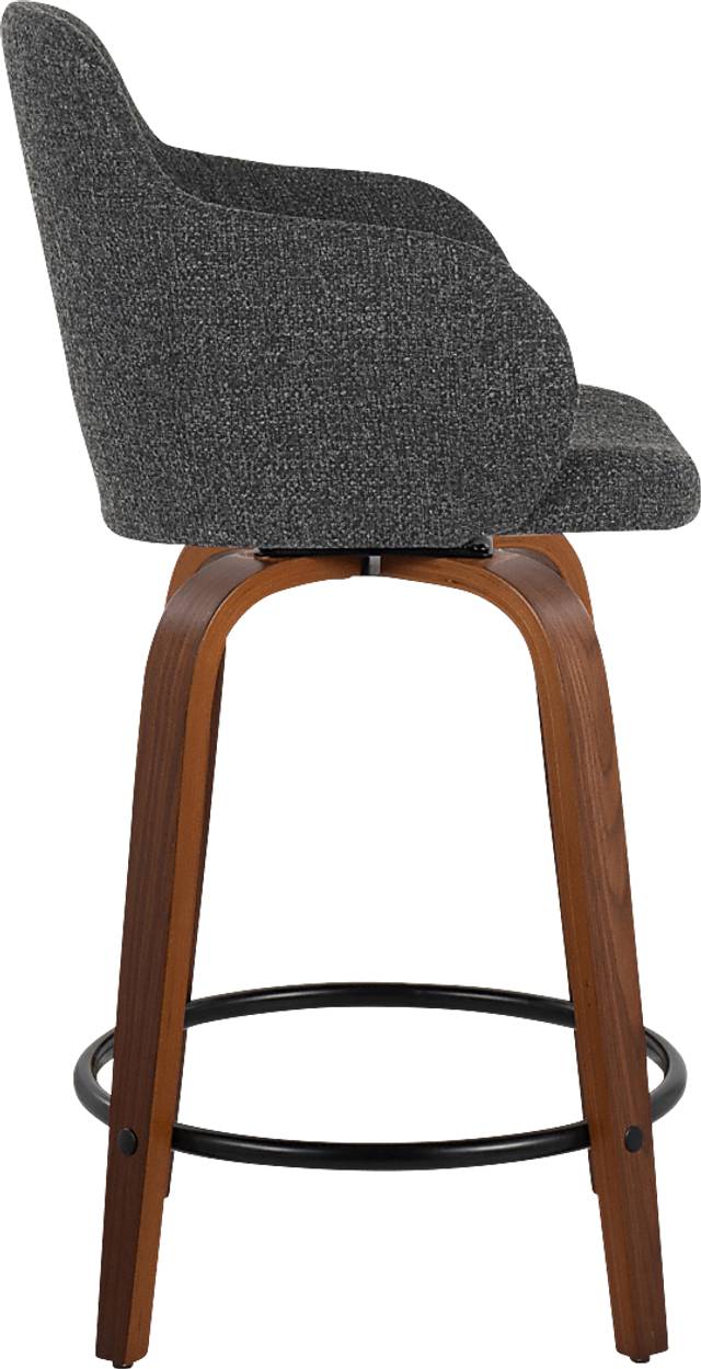 Siebarth III Dark Gray Counter Height Stool, Set of 2 - Thumbnail - Image 3