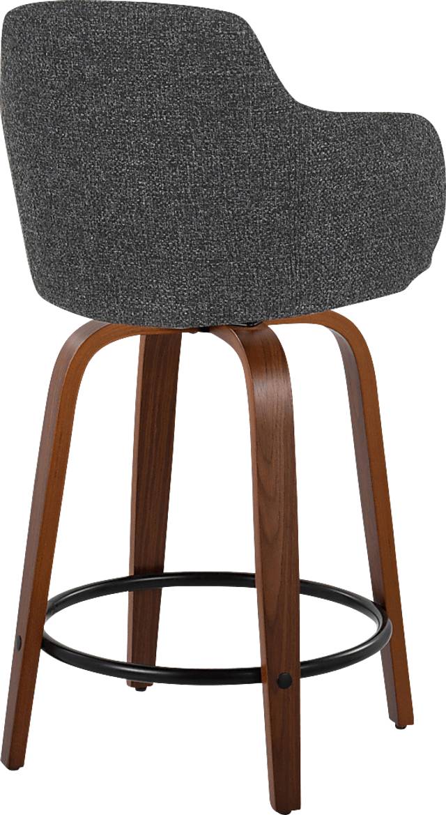 Siebarth III Dark Gray Counter Height Stool, Set of 2 - Thumbnail - Image 4