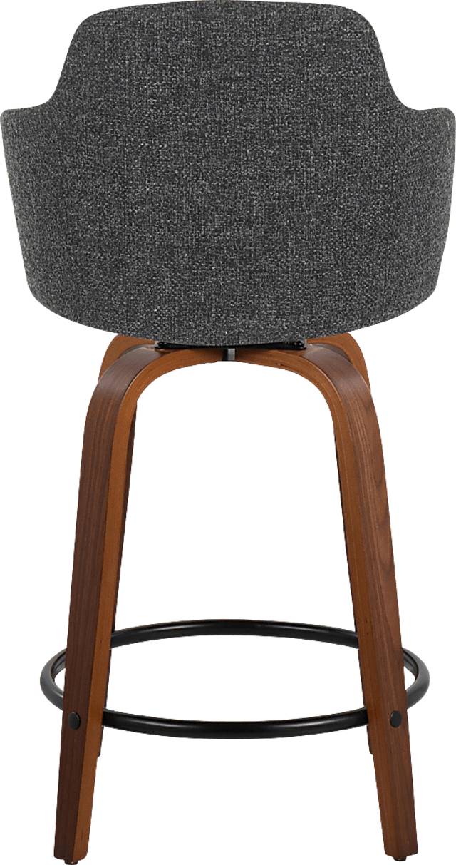 Siebarth III Dark Gray Counter Height Stool, Set of 2 - Thumbnail - Image 5