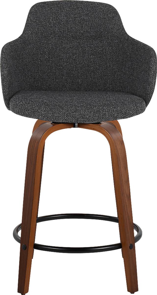 Siebarth III Dark Gray Counter Height Stool, Set of 2 - Thumbnail - Image 6