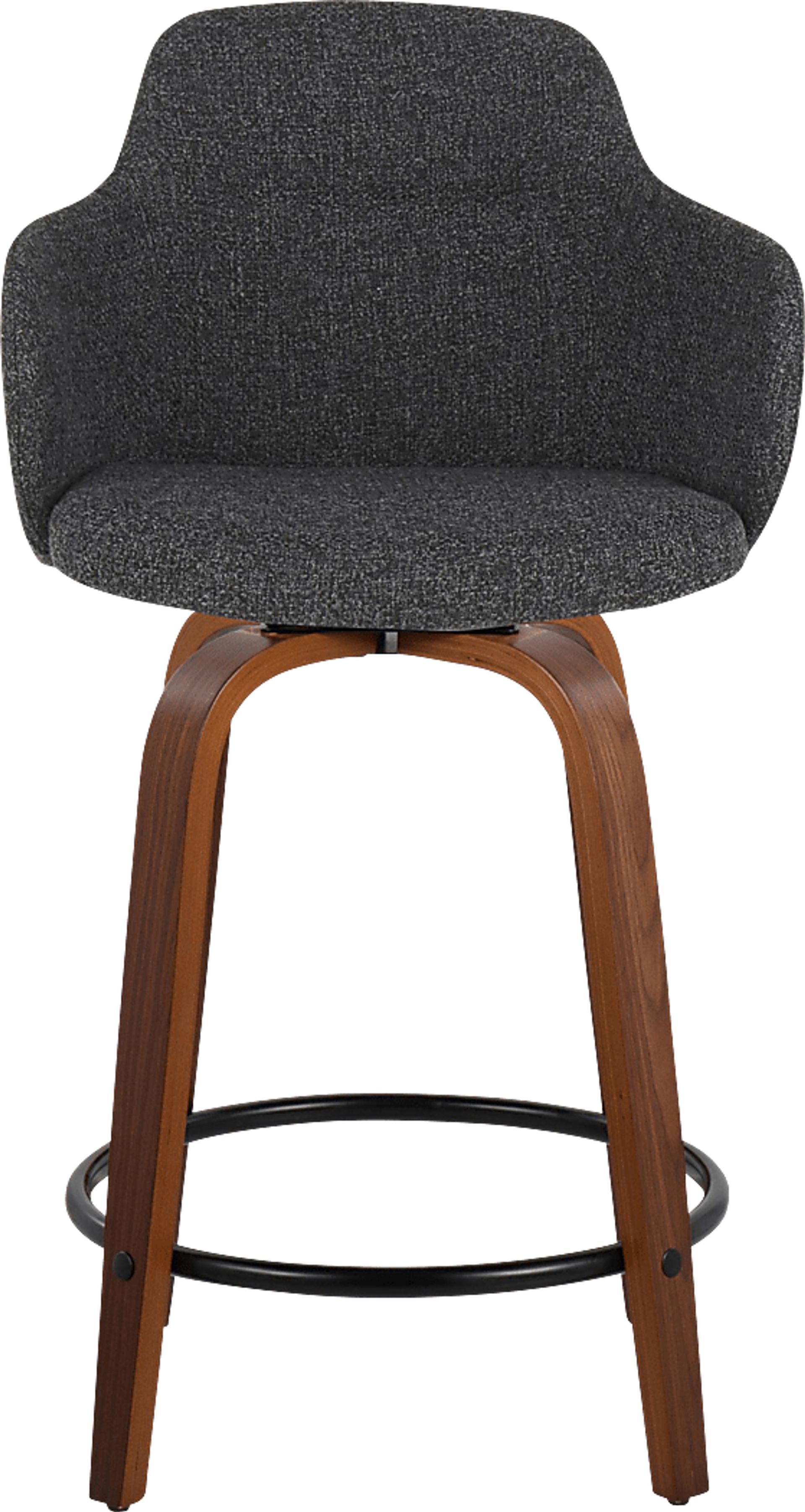 Siebarth III Dark Gray Counter Height Stool, Set of 2 - Image 6