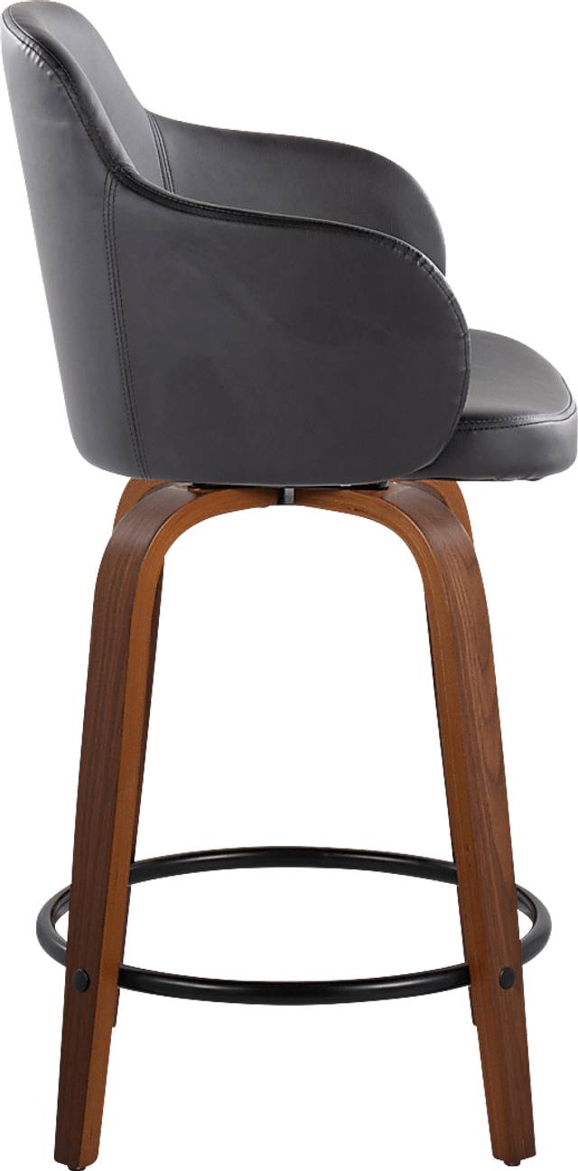 Siebarth IV Black Counter Height Stool, Set of 2 - Thumbnail - Image 3