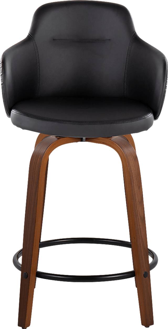 Siebarth IV Black Counter Height Stool, Set of 2 - Thumbnail - Image 4