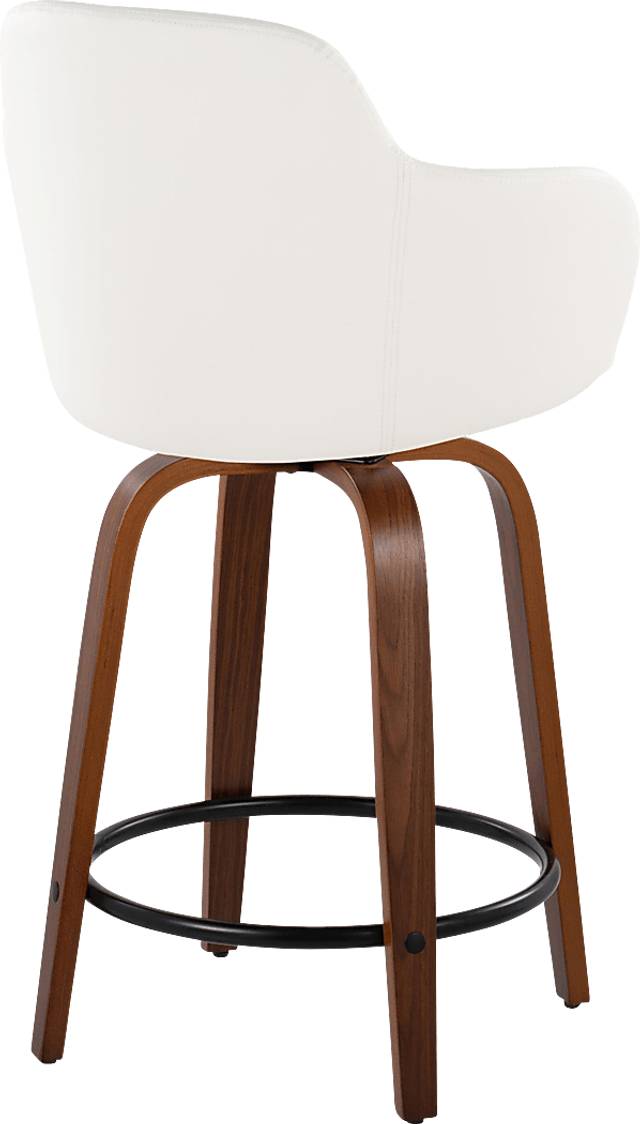 Siebarth IV White Counter Height Stool, Set of 2 - Thumbnail - Image 3