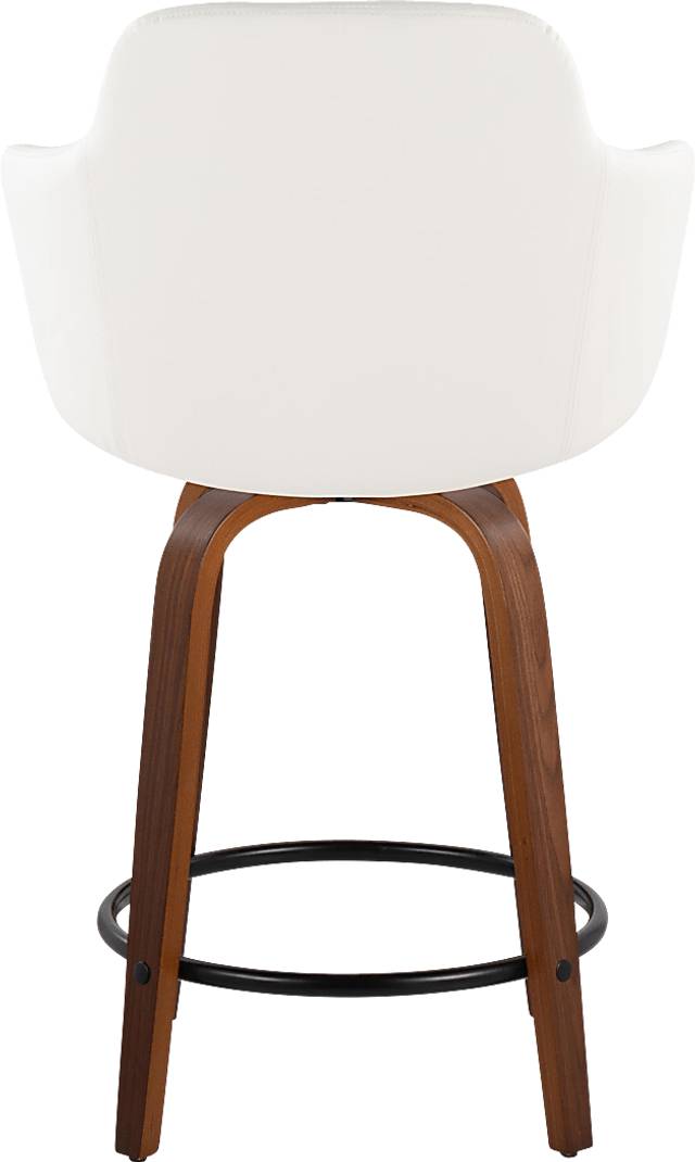 Siebarth IV White Counter Height Stool, Set of 2 - Thumbnail - Image 4
