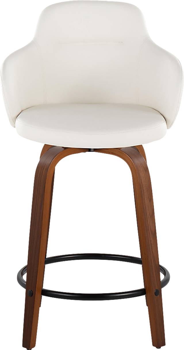 Siebarth IV White Counter Height Stool, Set of 2 - Thumbnail - Image 5