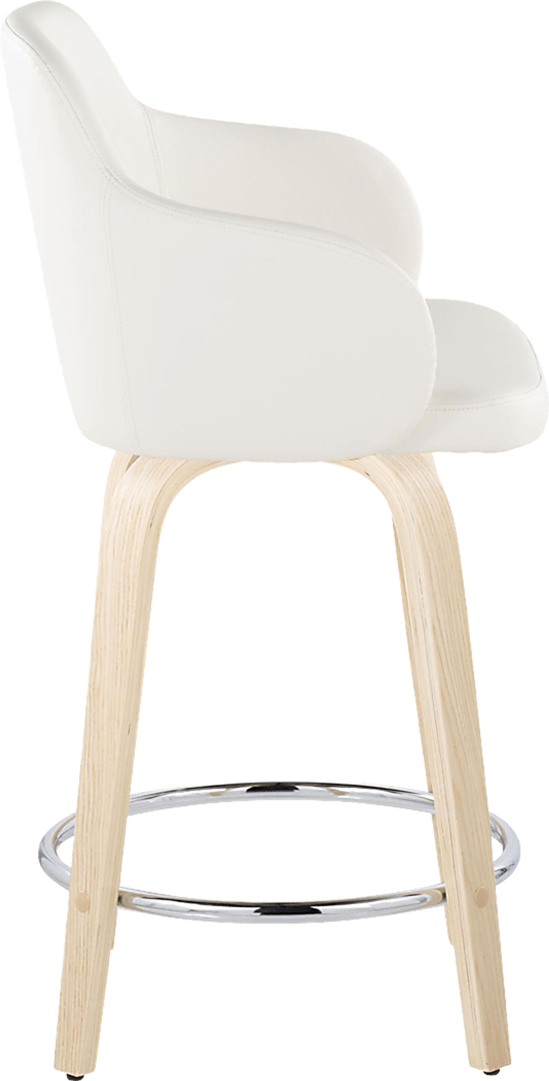 Siebarth IV White Counter Height Stool, Set of 2 - Image 3
