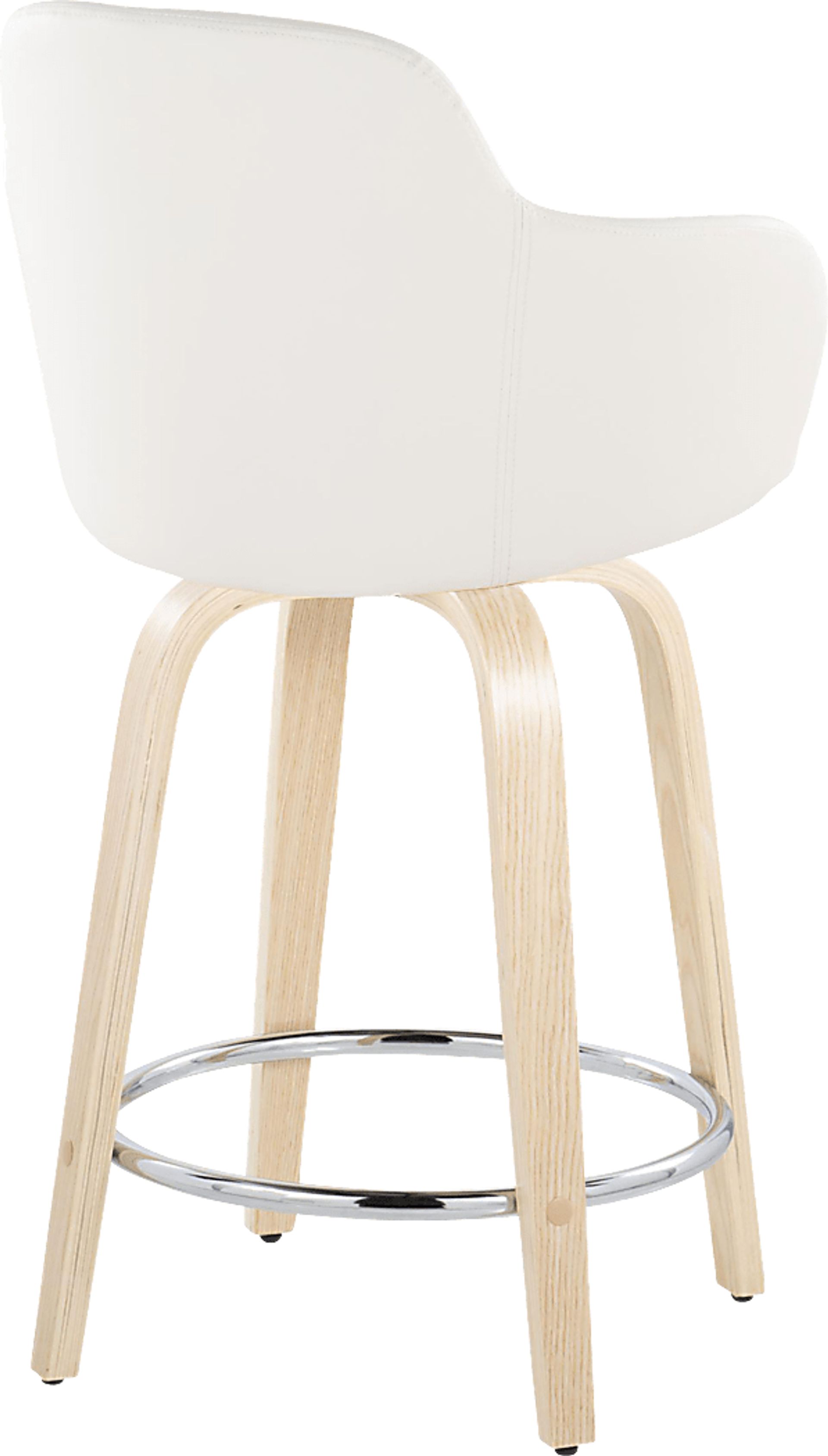 Siebarth IV White Counter Height Stool, Set of 2 - Image 4