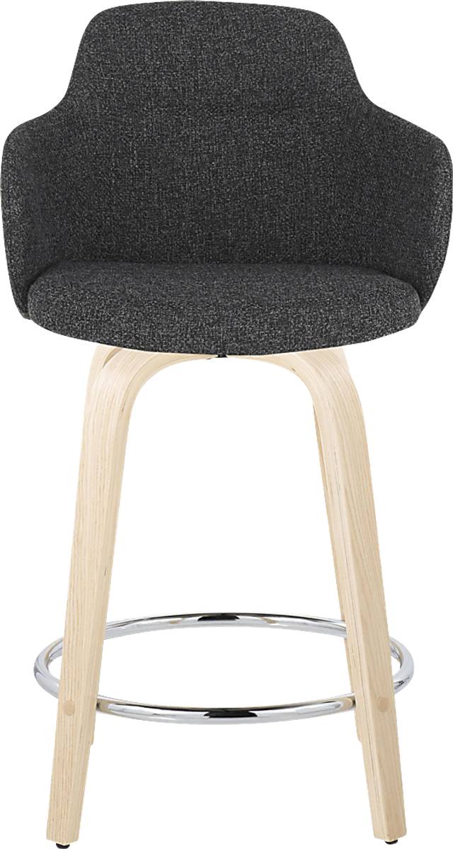 Siebarth V Dark Gray Counter Height Stool, Set of 2 - Thumbnail - Image 4