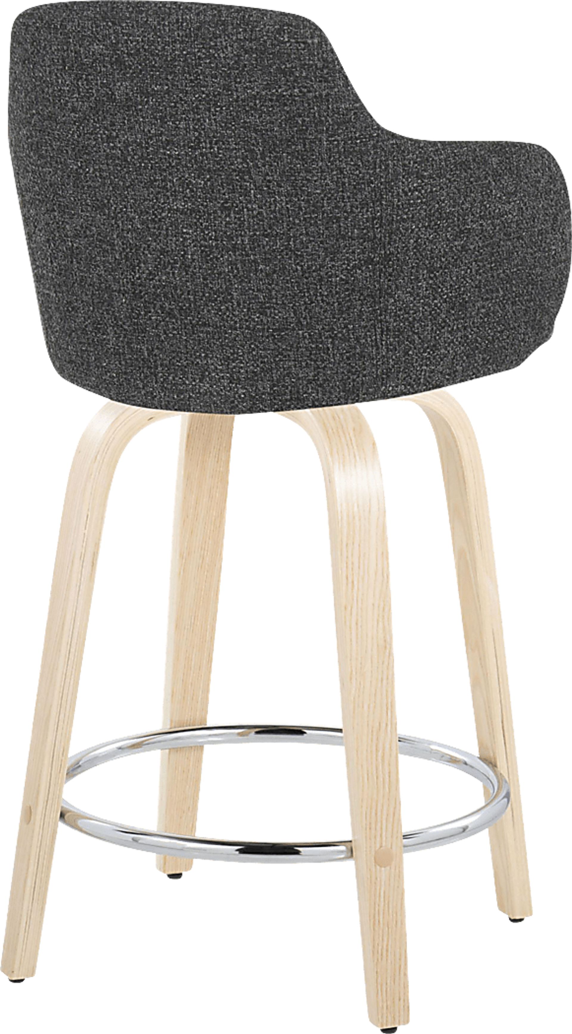 Siebarth V Dark Gray Counter Height Stool, Set of 2 - Image 5
