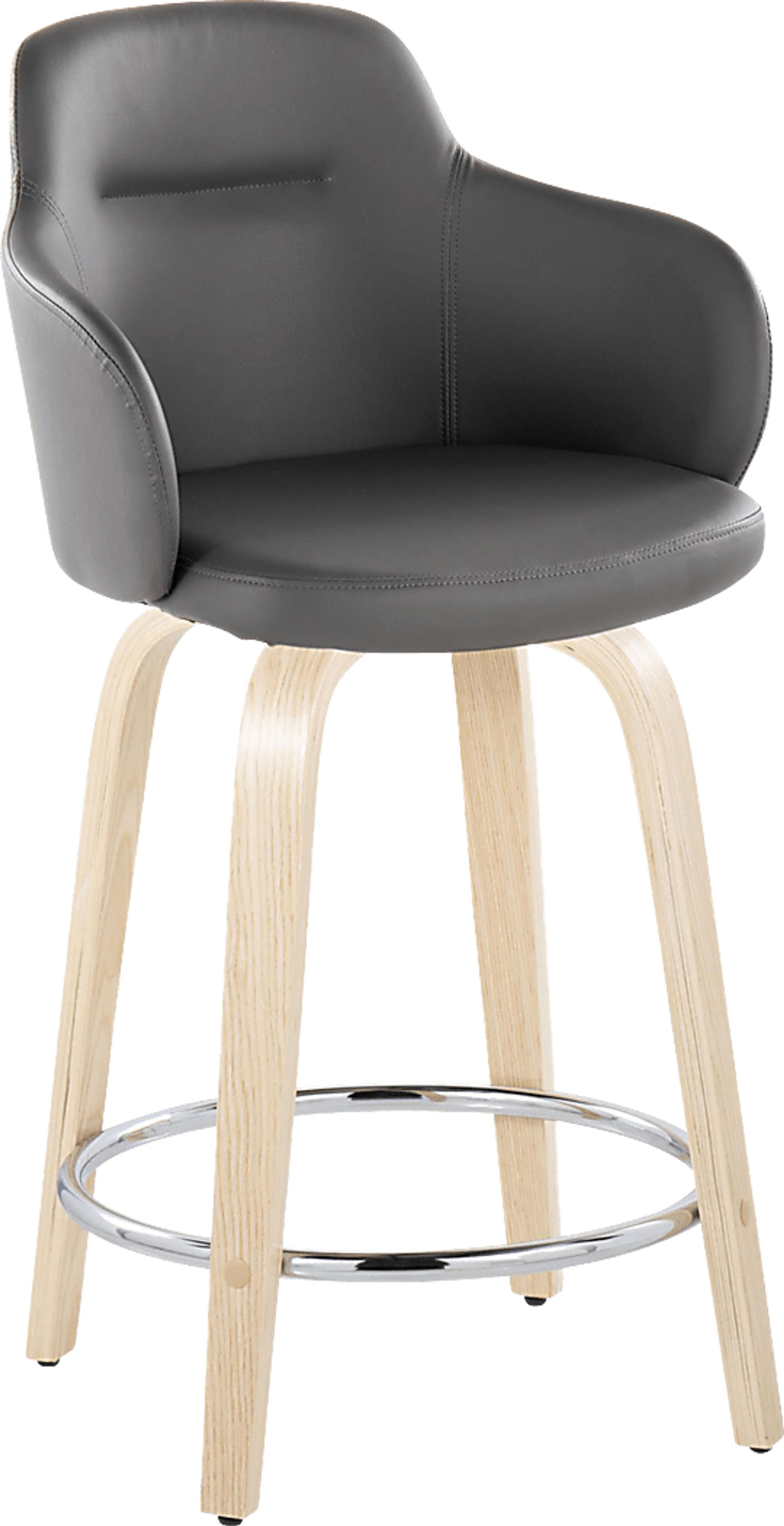 Siebarth VI Gray Counter Height Stool, Set of 2 - Image 2