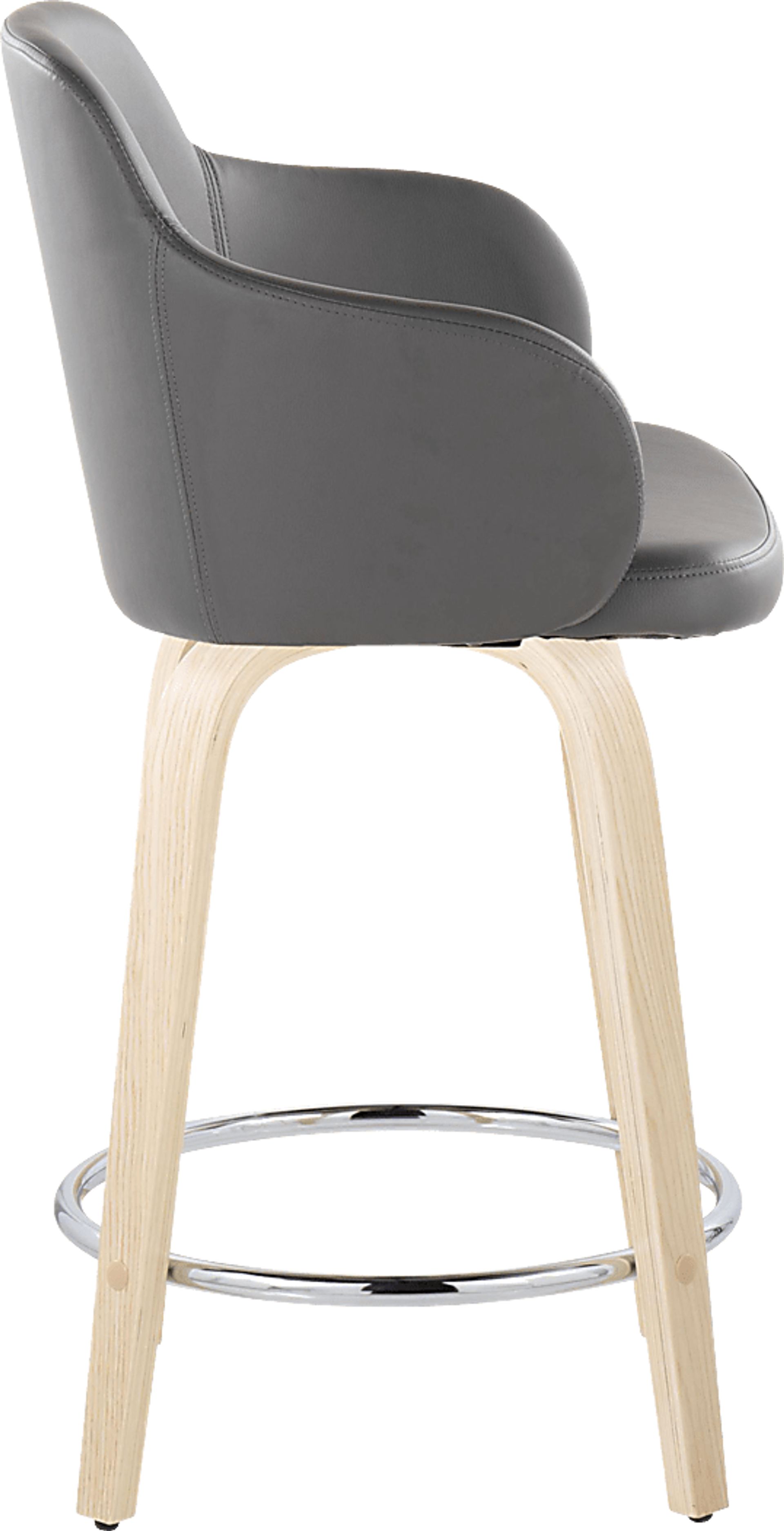 Siebarth VI Gray Counter Height Stool, Set of 2 - Image 3