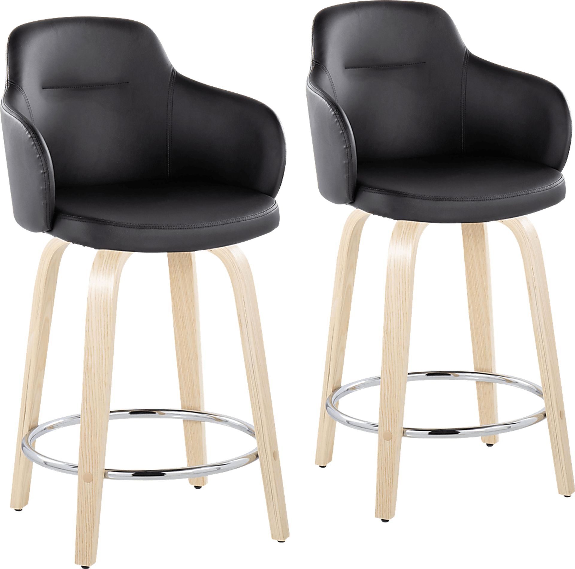 Siebarth VI Light Gray Counter Height Stool, Set of 2 - Image 1