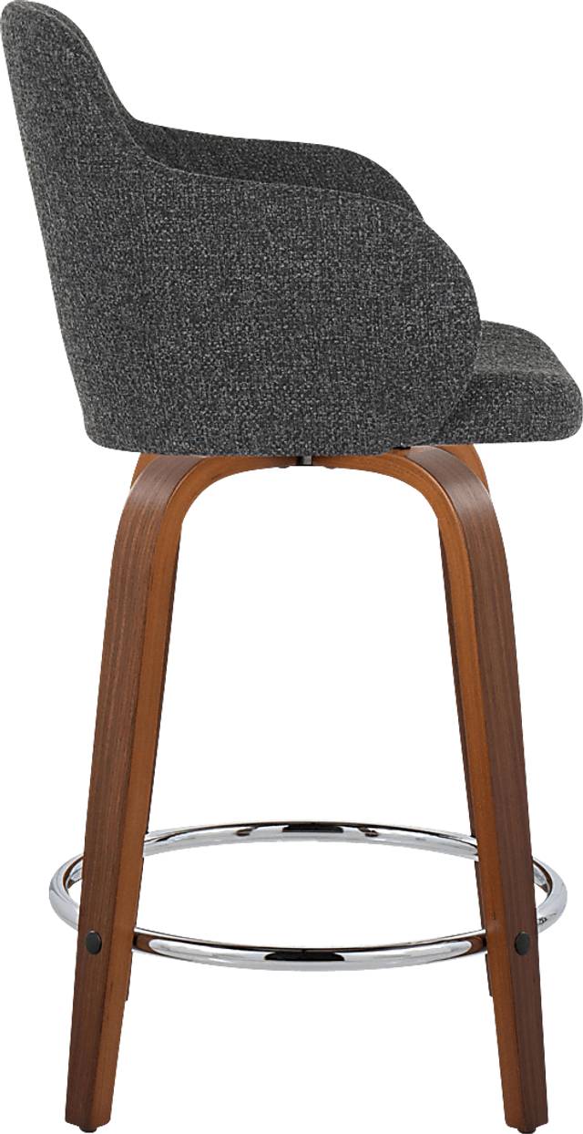Siebarth VII Dark Gray Counter Height Stool, Set of 2 - Thumbnail - Image 3