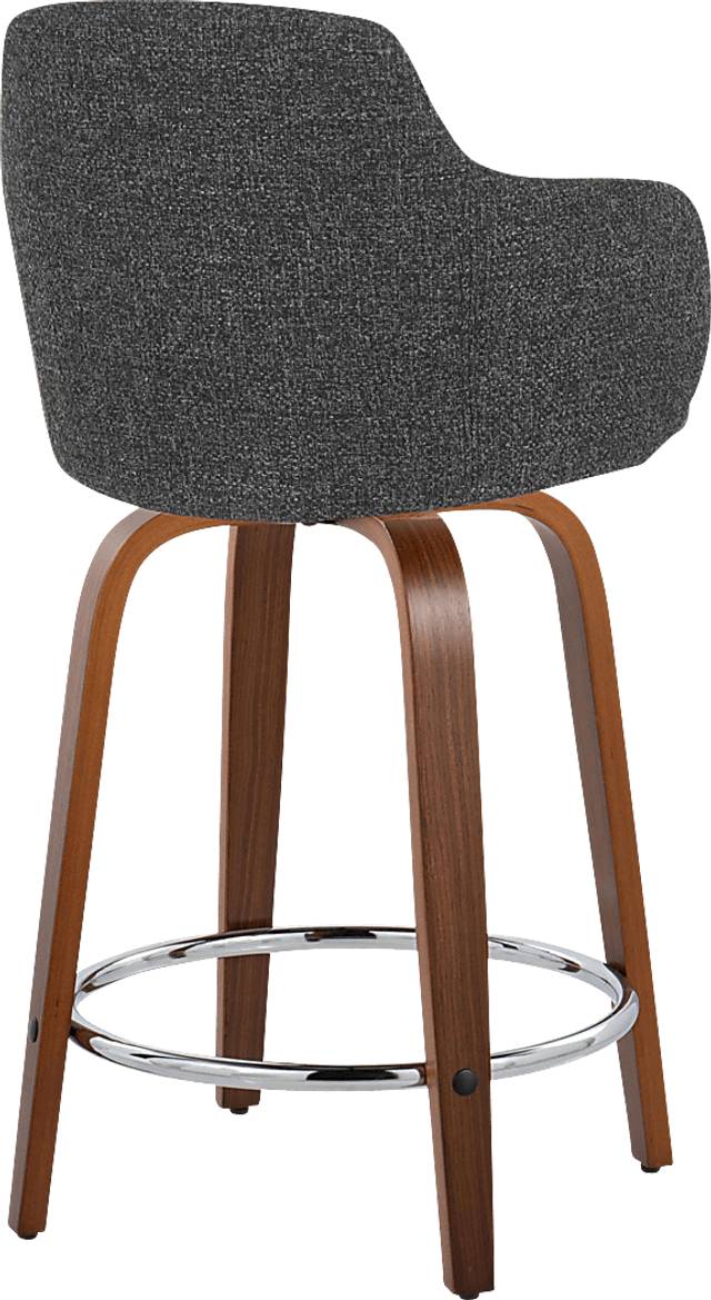Siebarth VII Dark Gray Counter Height Stool, Set of 2 - Thumbnail - Image 4