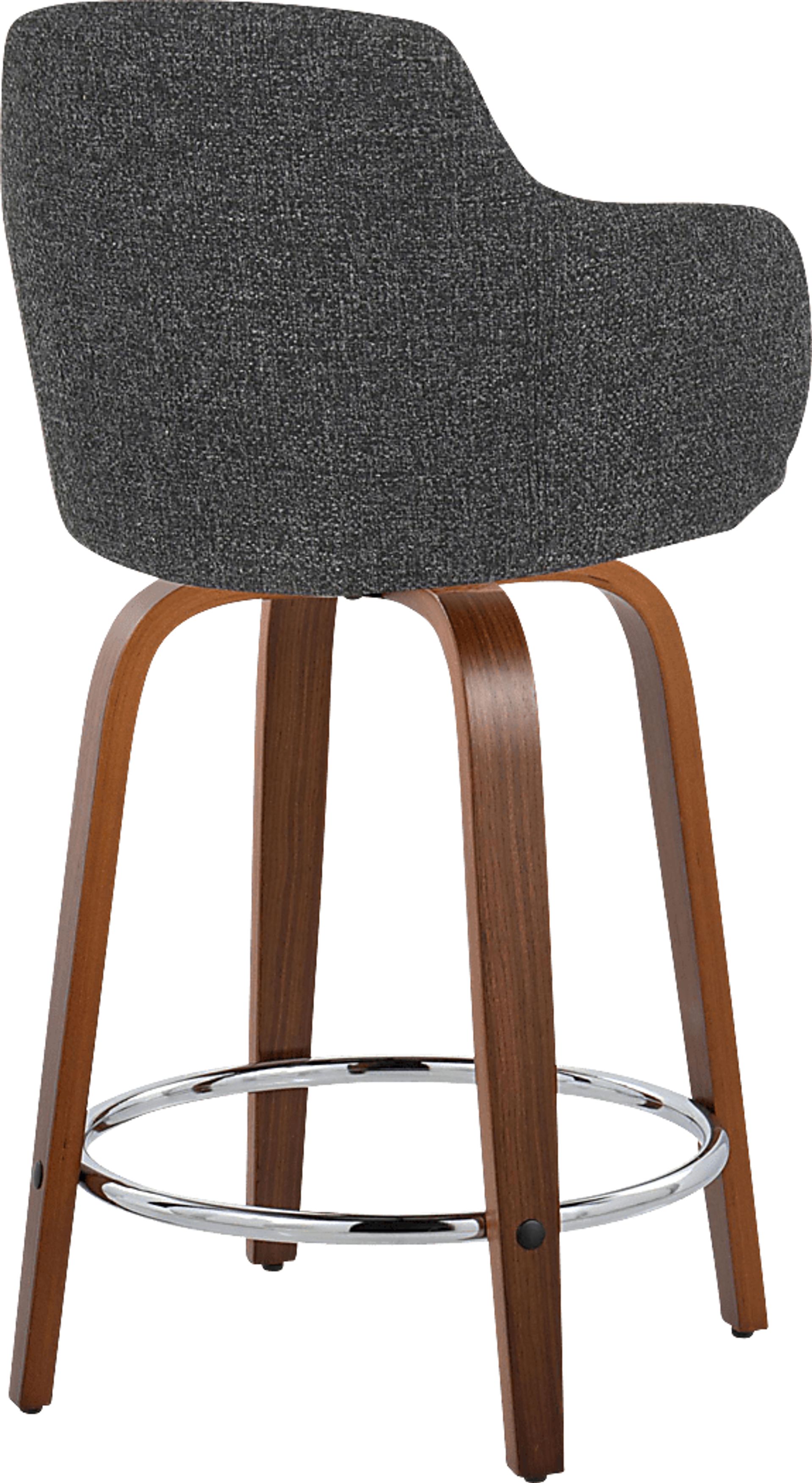 Siebarth VII Dark Gray Counter Height Stool, Set of 2 - Image 4