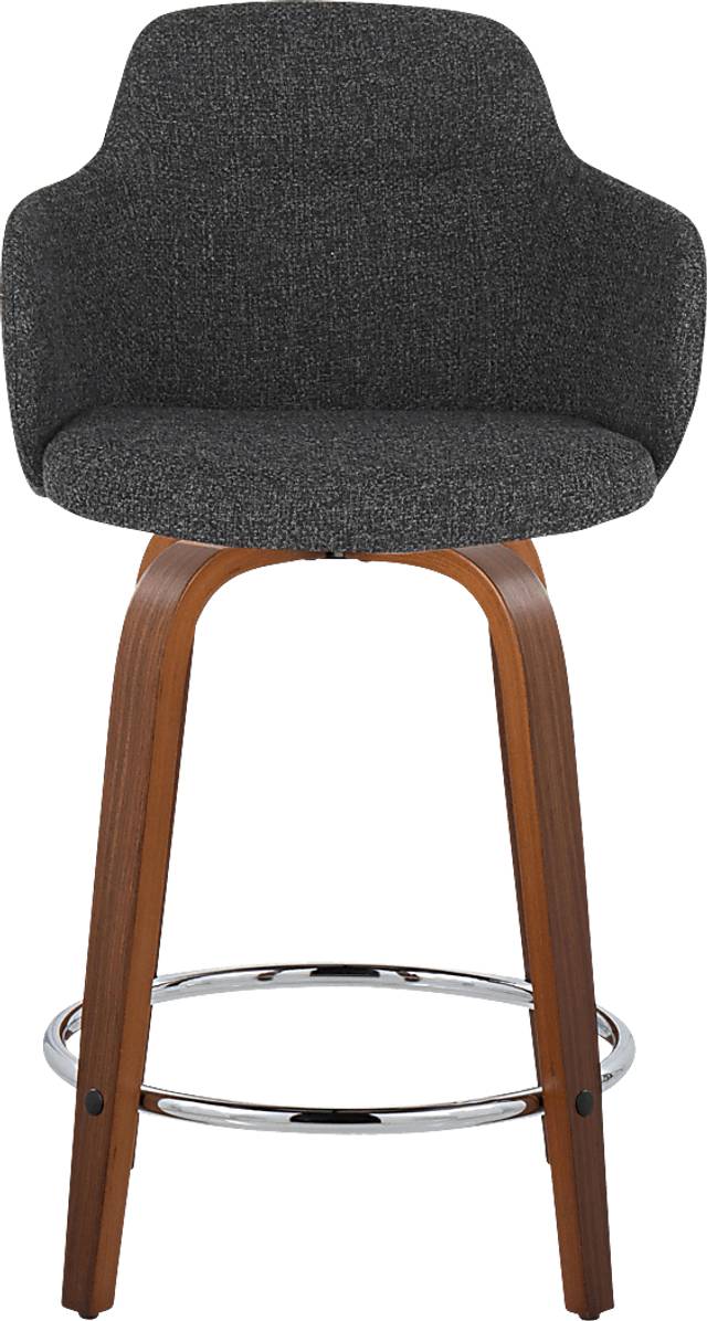 Siebarth VII Dark Gray Counter Height Stool, Set of 2 - Thumbnail - Image 6