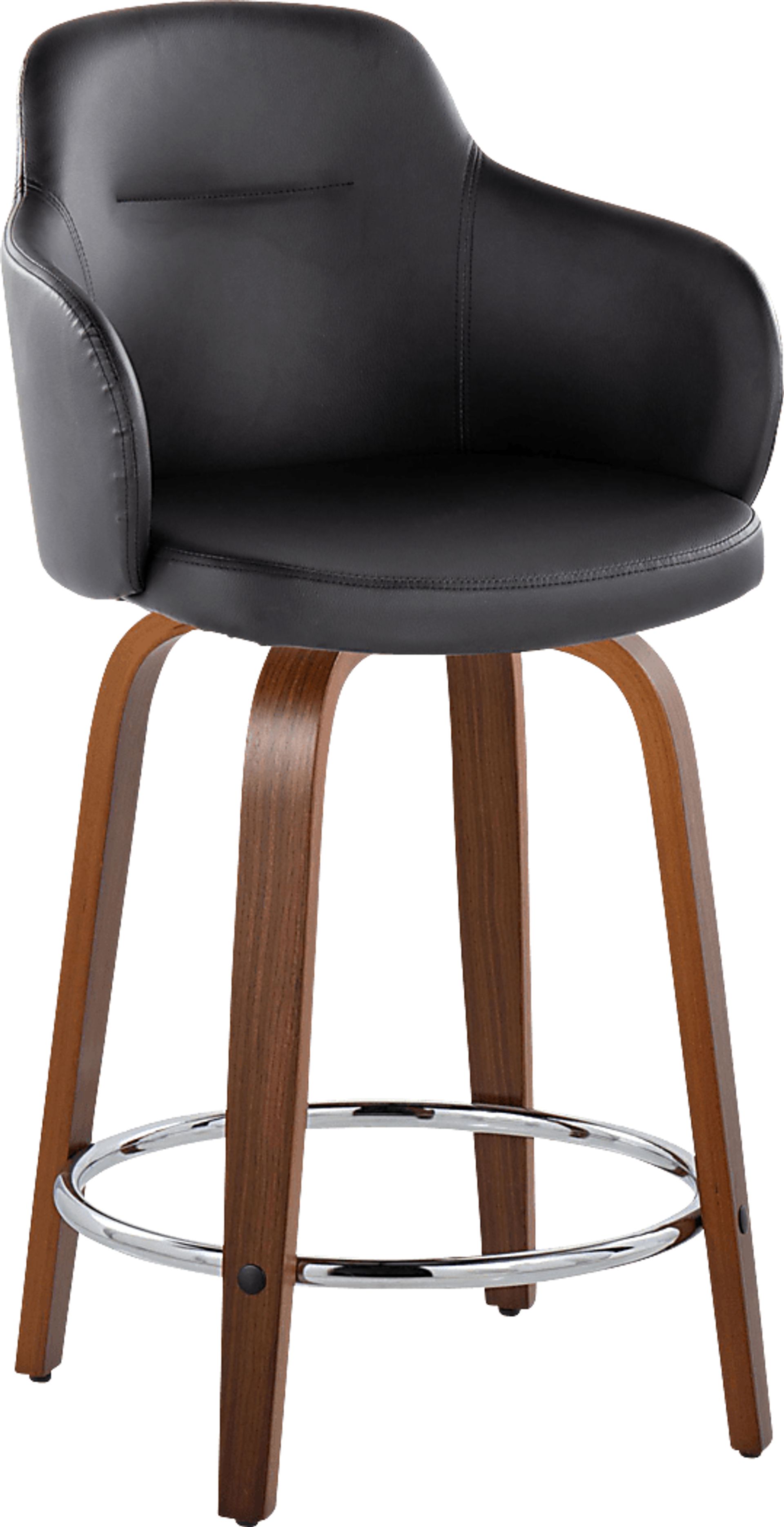 Siebarth VIII Black Counter Height Stool, Set of 2 - Image 2
