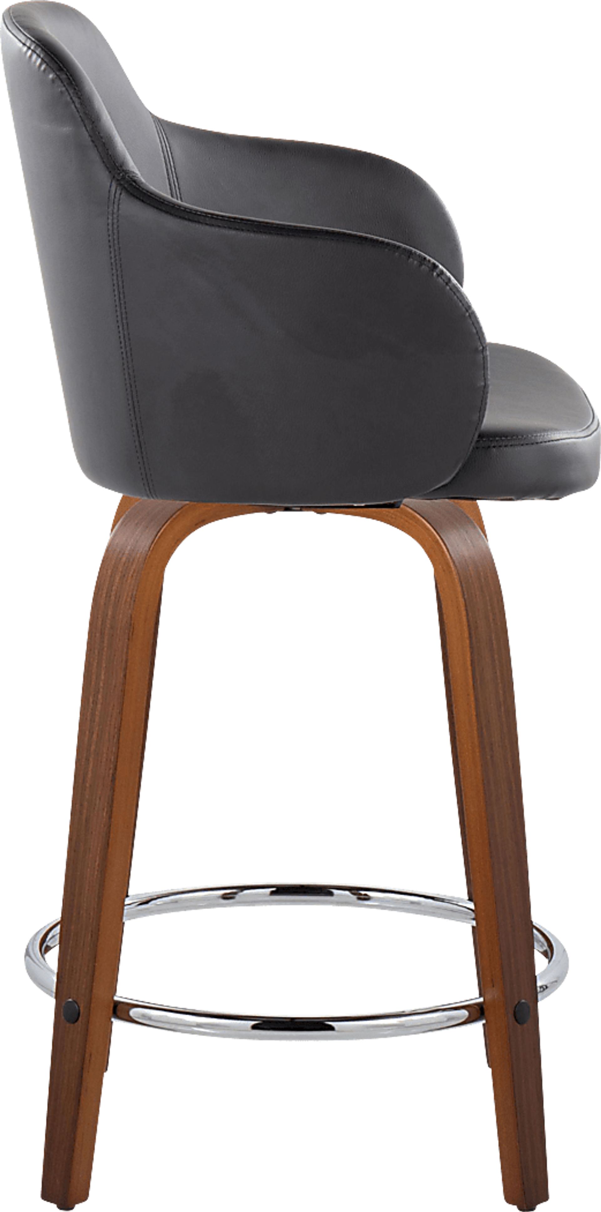 Siebarth VIII Black Counter Height Stool, Set of 2 - Image 3