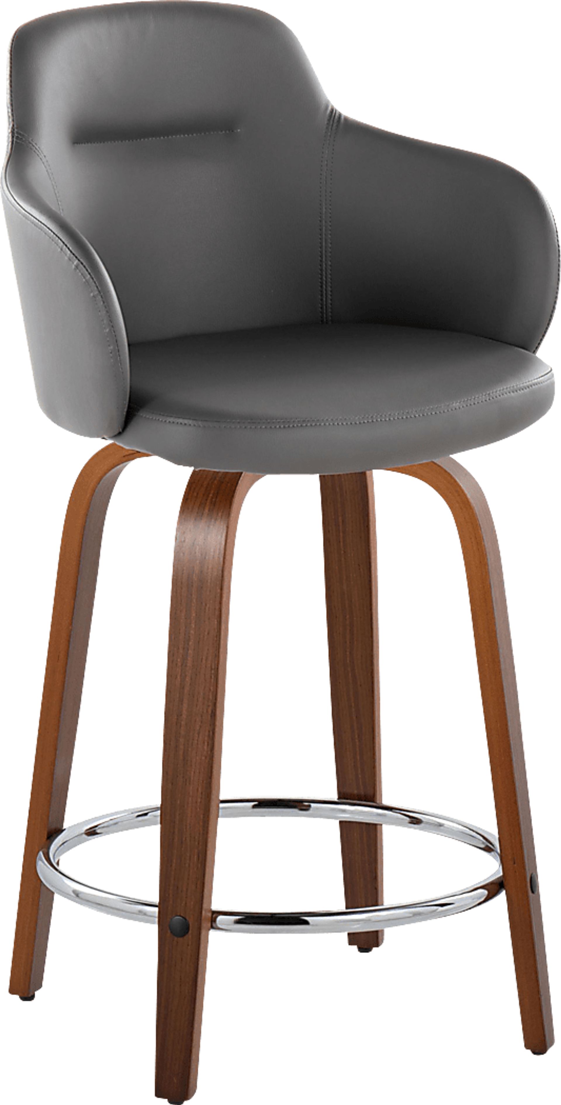 Siebarth VIII Gray Counter Height Stool, Set of 2 - Image 2
