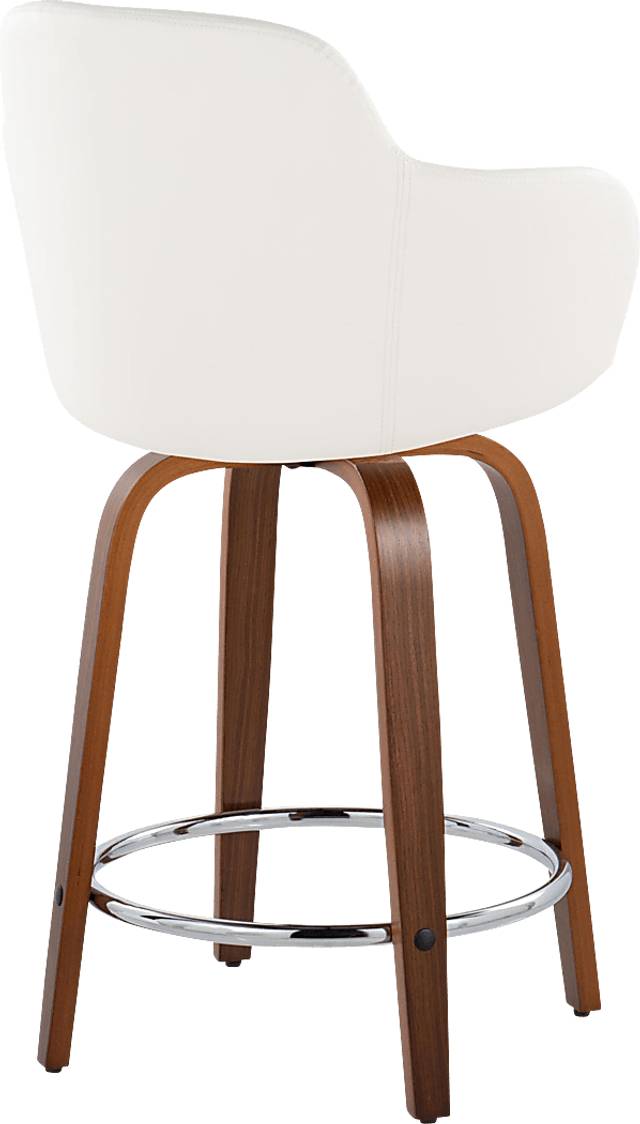 Siebarth VIII White Counter Height Stool, Set of 2 - Thumbnail - Image 4