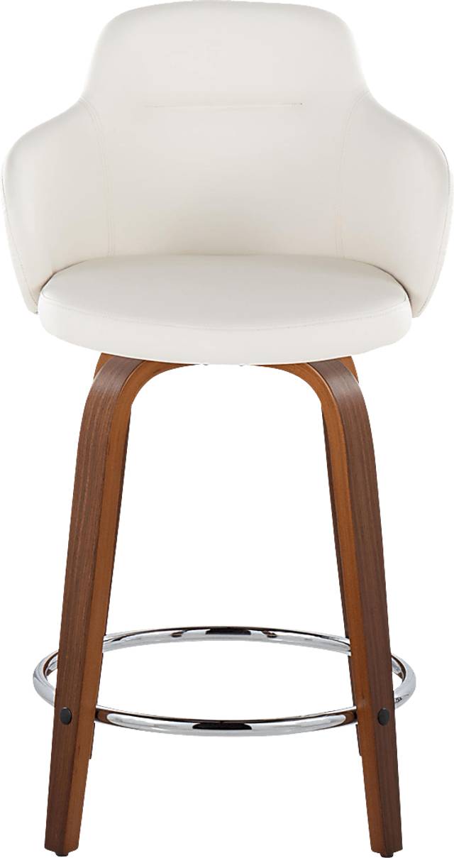 Siebarth VIII White Counter Height Stool, Set of 2 - Thumbnail - Image 6