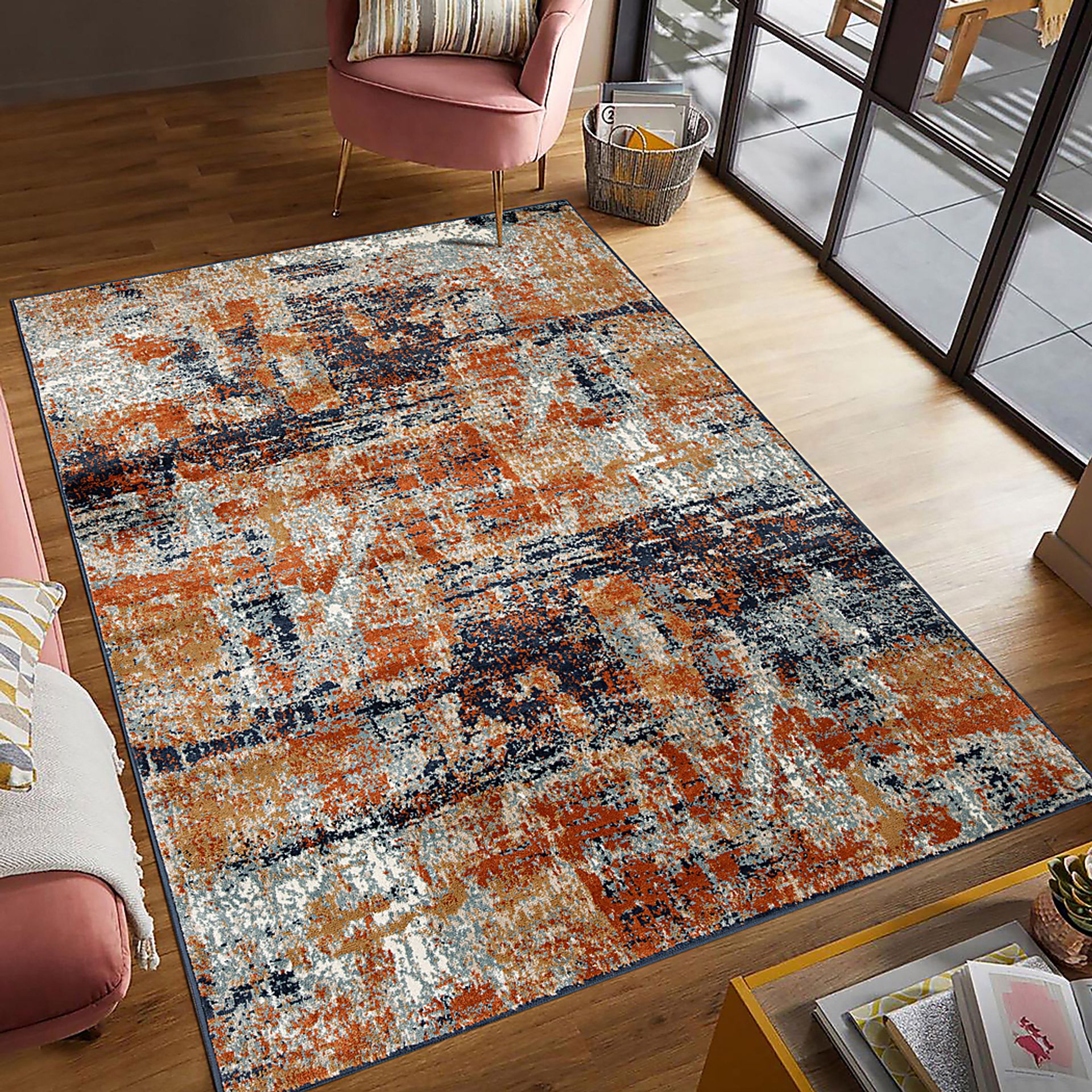 Siene Orange 7'9 x 9'9 Rug - Image 2