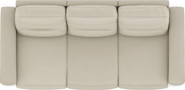 Sierra Madre Beige Leather Dual Power Reclining Sofa - Thumbnail - Image 3