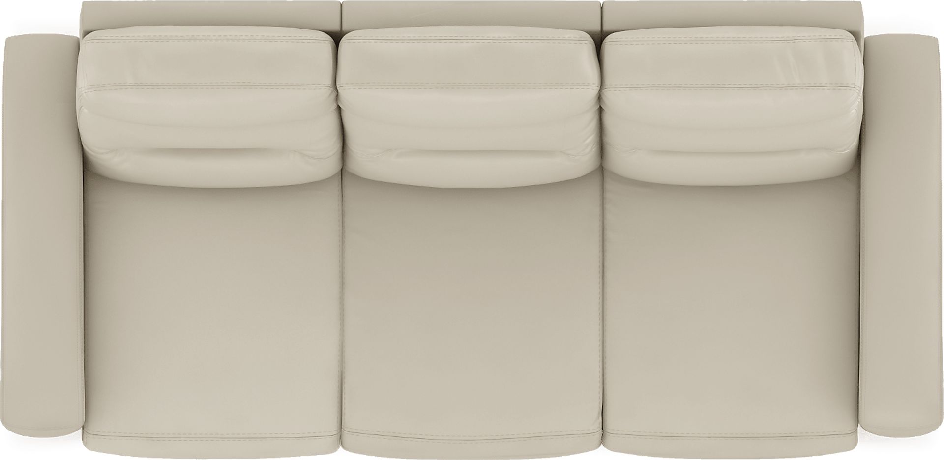 Sierra Madre Beige Leather Dual Power Reclining Sofa - Image 3
